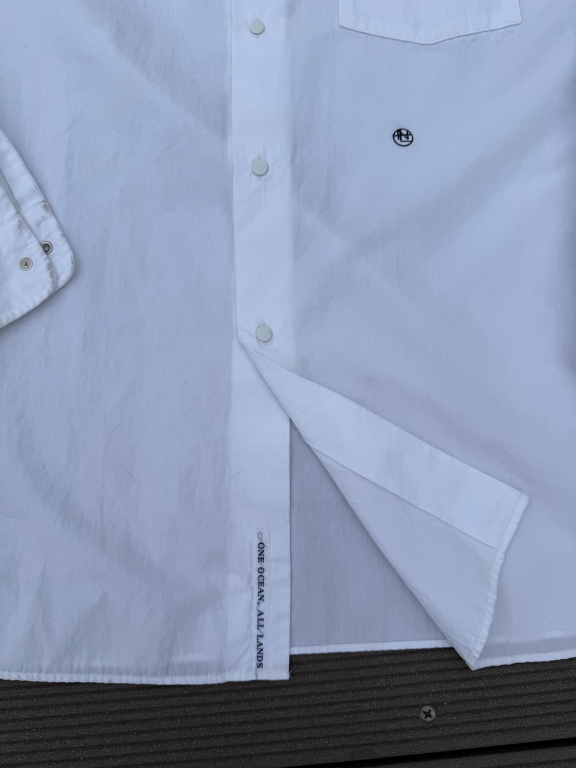 (L)나나미카 레귤러 칼라 윈드 화이트 셔츠 상품이미지4