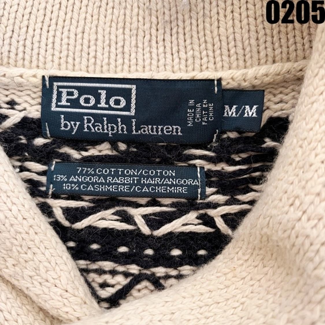 폴로 랄프로렌 노르딕 사슴 숄카라 니트 스웨터 M 0205  상품이미지6