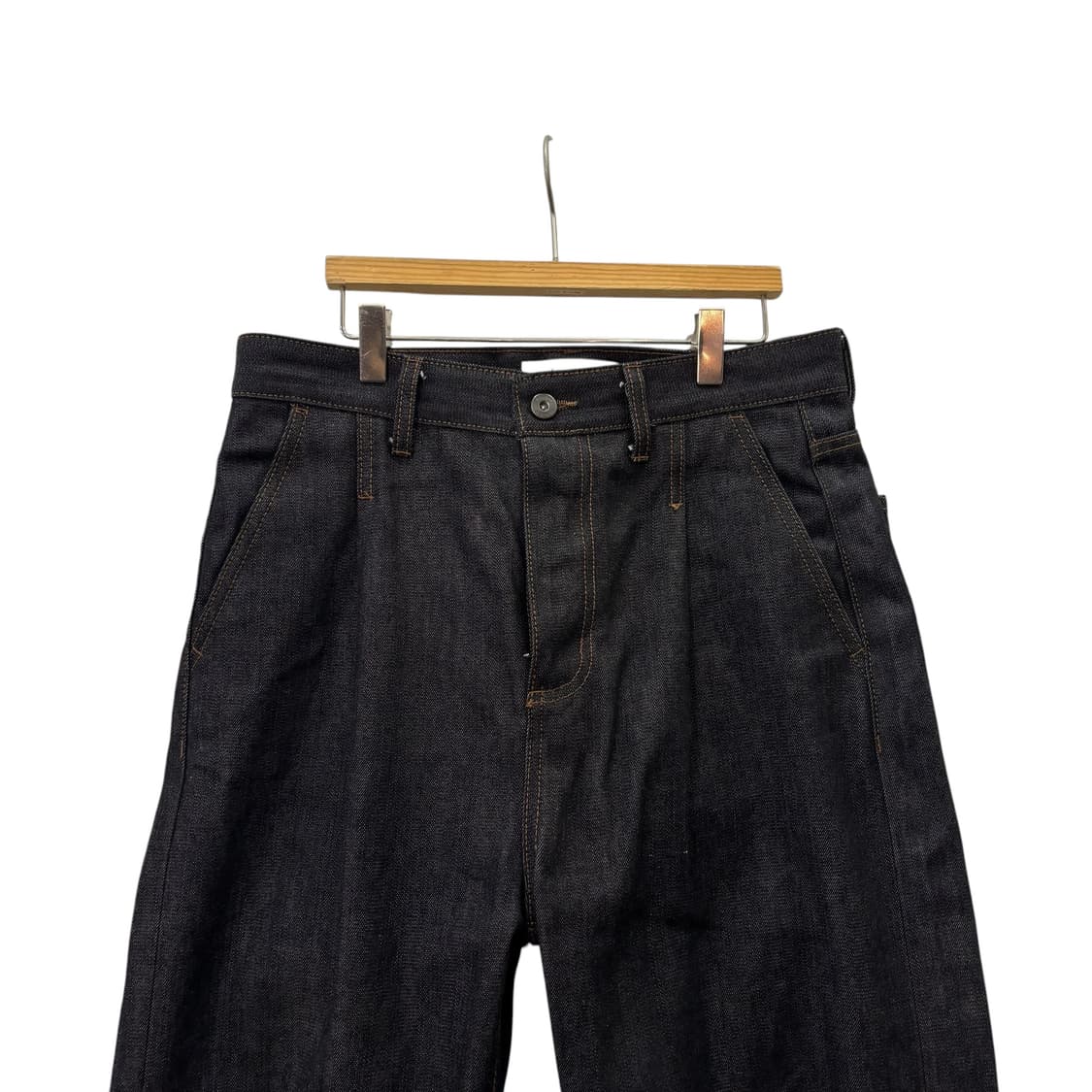 비슬로우 원 턱 와이드 데님 팬츠 상품이미지2