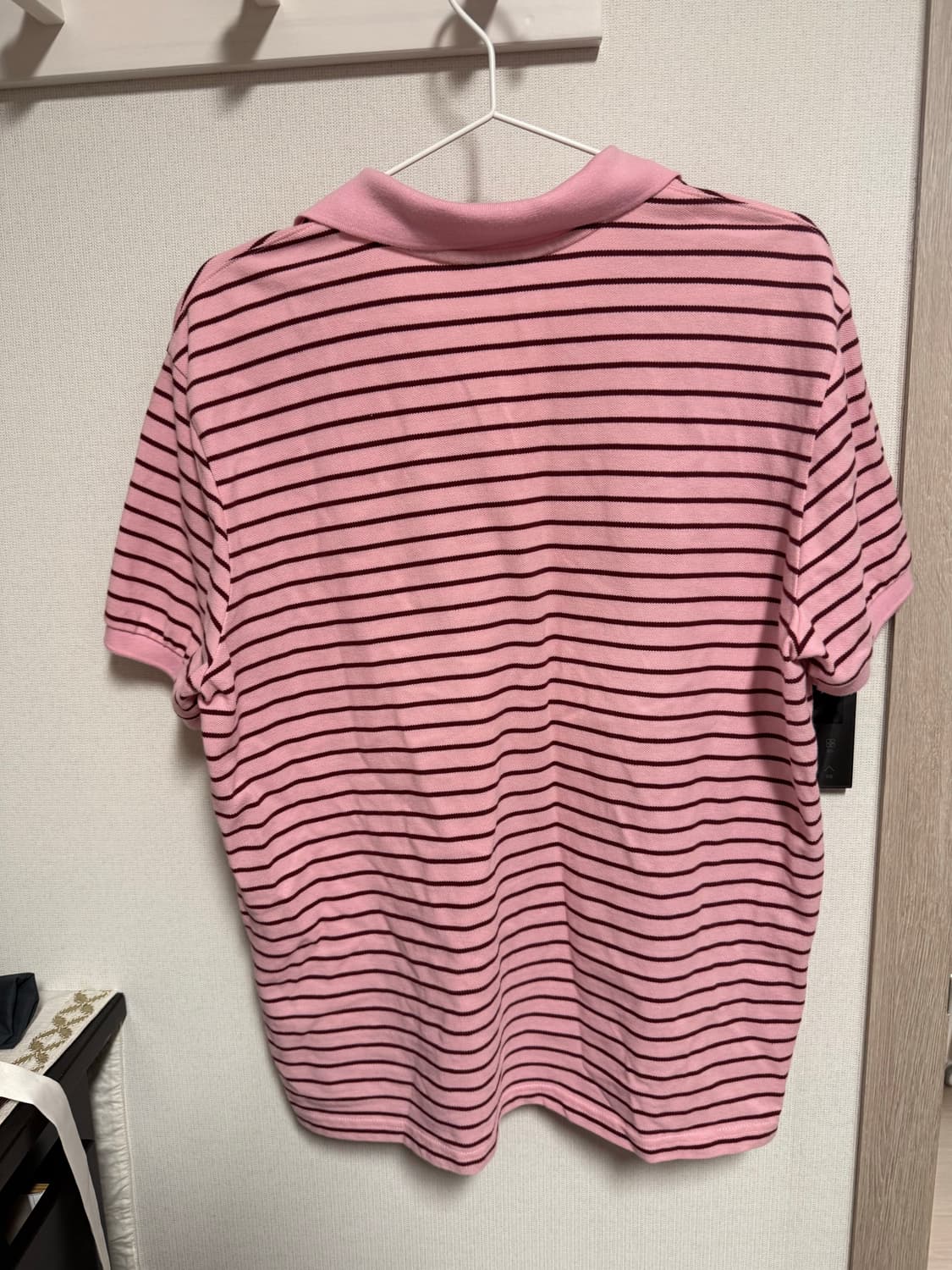 문선 MJ S2 stripe pk half shit pink 상품이미지3