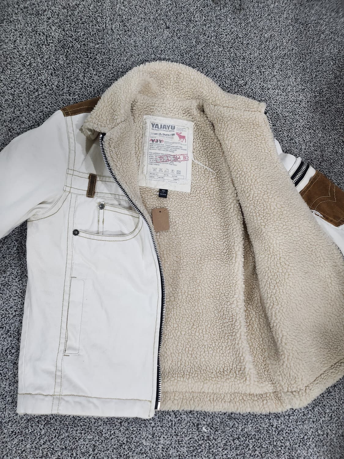 라이더 감성 빈티지 퍼카라 자켓  M 상품이미지2