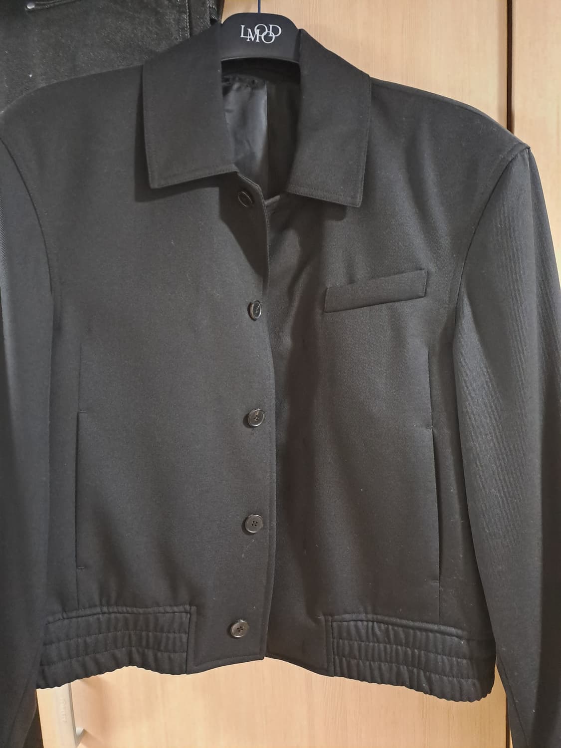 [ LMOOD ] 엘버튼 울 블렌드 블루종 black 상품이미지2