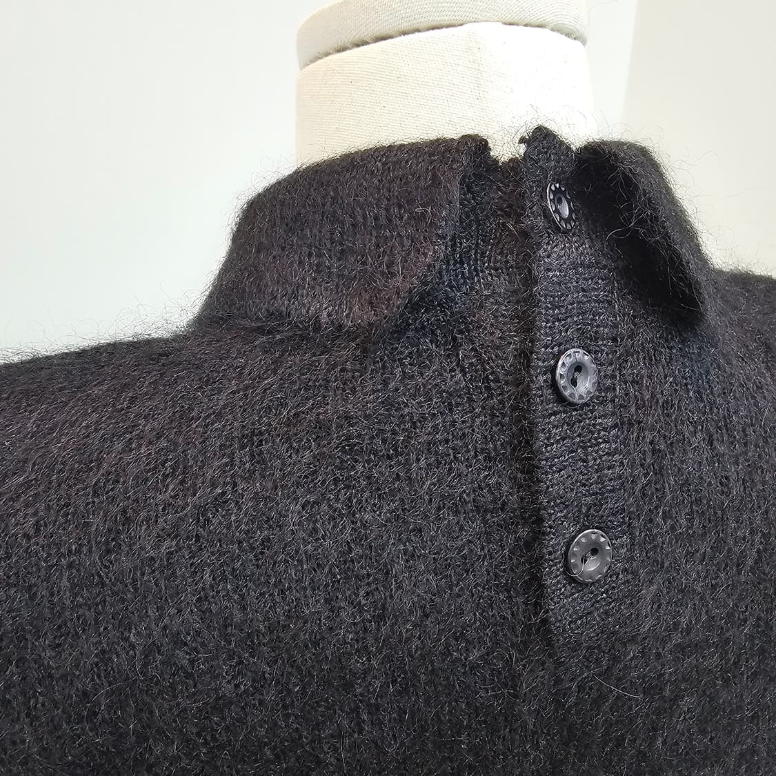 블랙 모헤어 카라 니트 상품이미지8