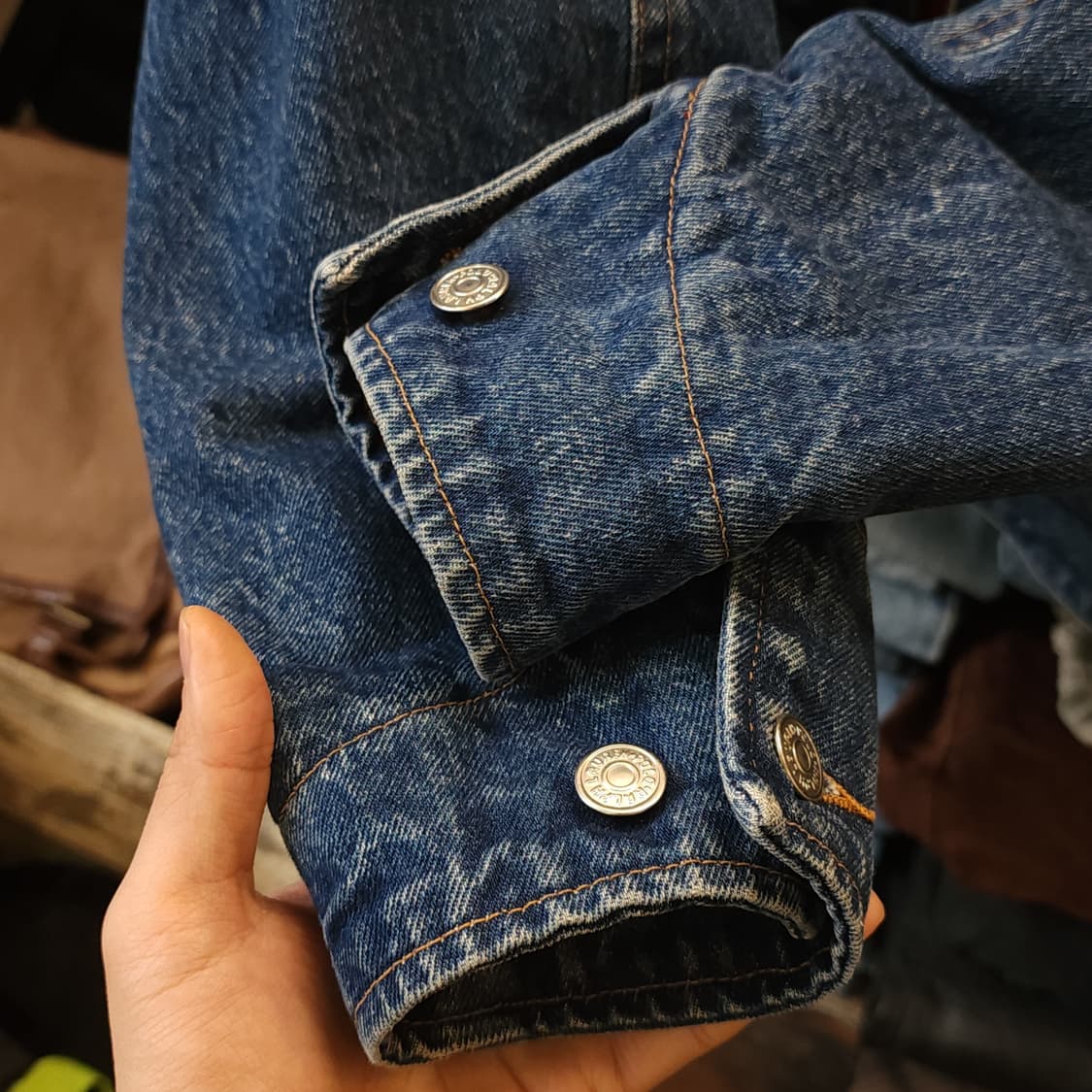 90s 폴로 컨트리 데님자켓 후드 레이어드 M 상품이미지8