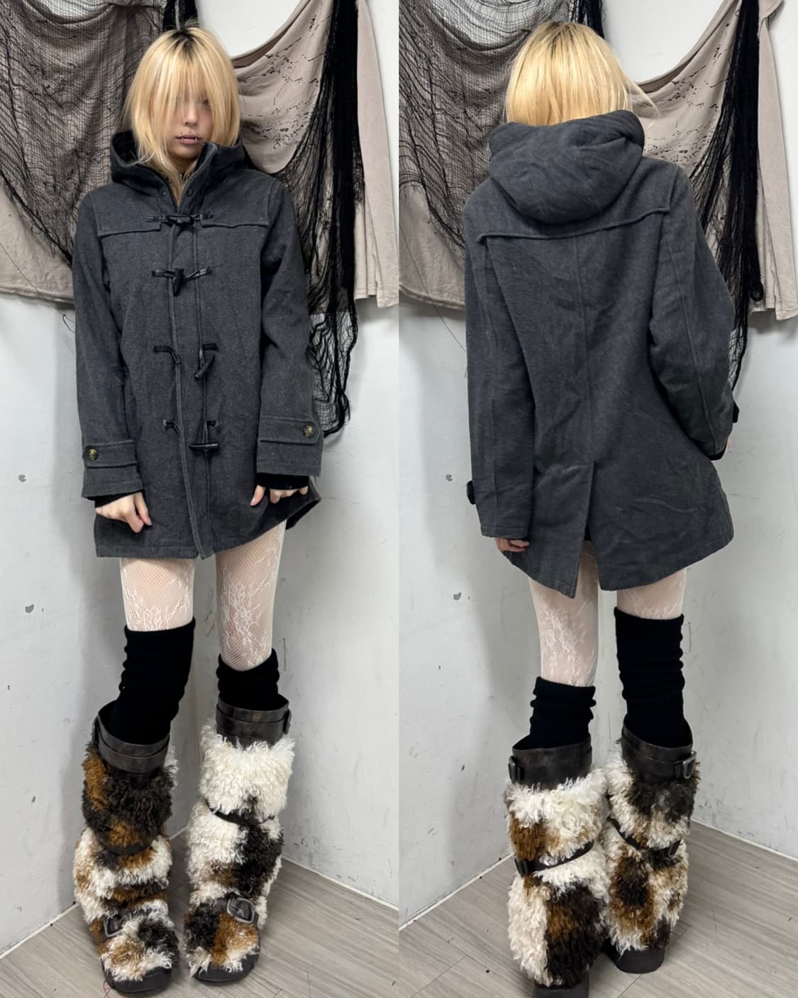 Minimal Grey Hoodie Coat 상품이미지1