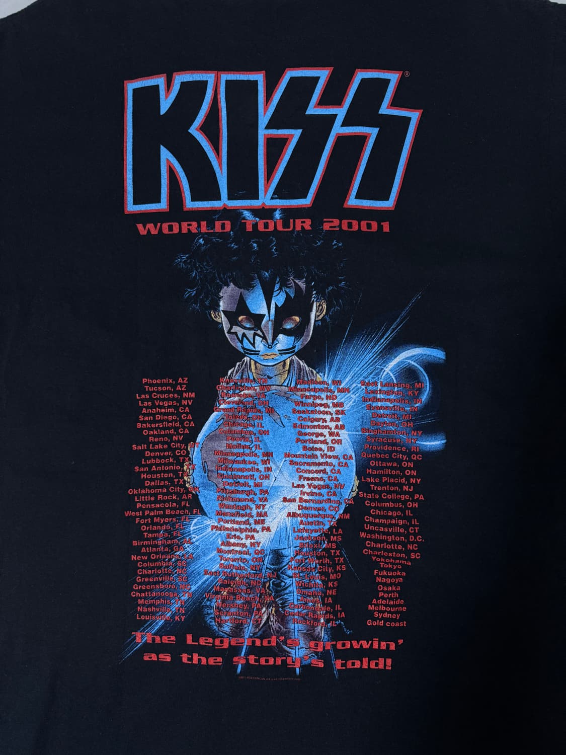 2001 usa KISS 밴드 페어웰 월드 투어 티셔츠 록 상품이미지3