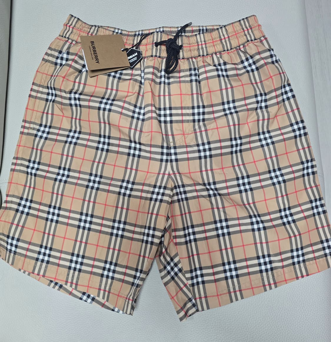 버버리 아카이브 베이지 체크 반바지 스윔 쇼츠 s사이즈 상품이미지2