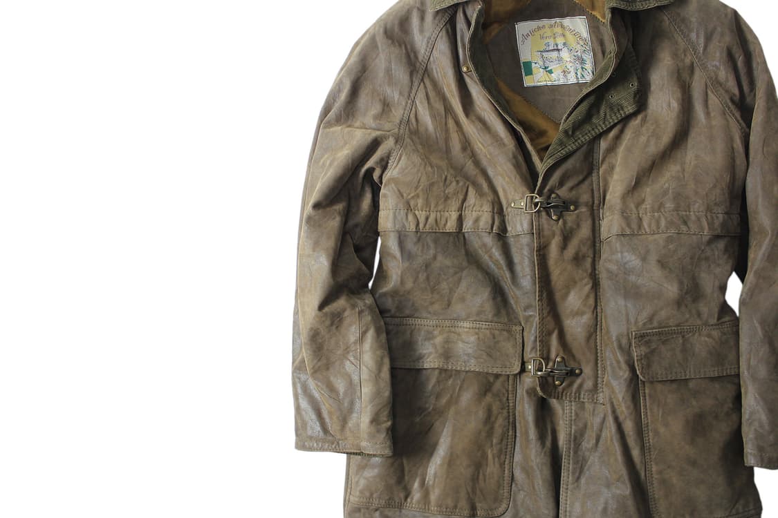 1990s ITALY 베라펠레 레더 파이어맨 코트 상품이미지2