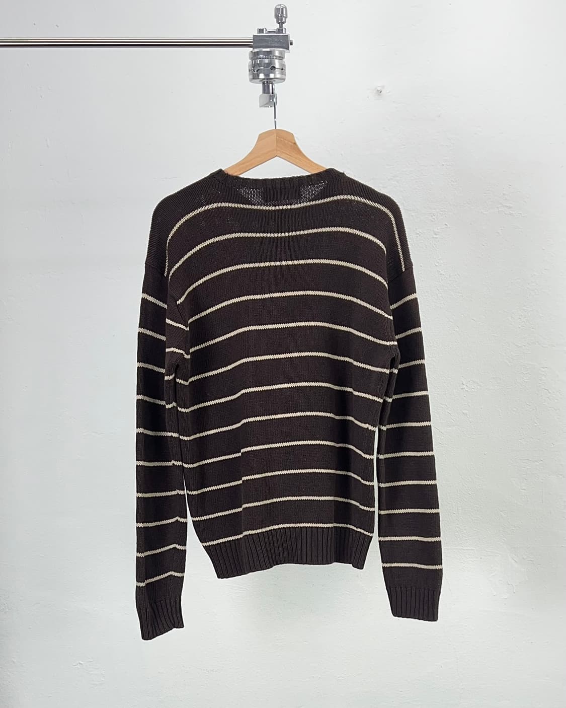 폴로 랄프로렌 브라운 스트라이프 라운드 코튼 니트 상품이미지6