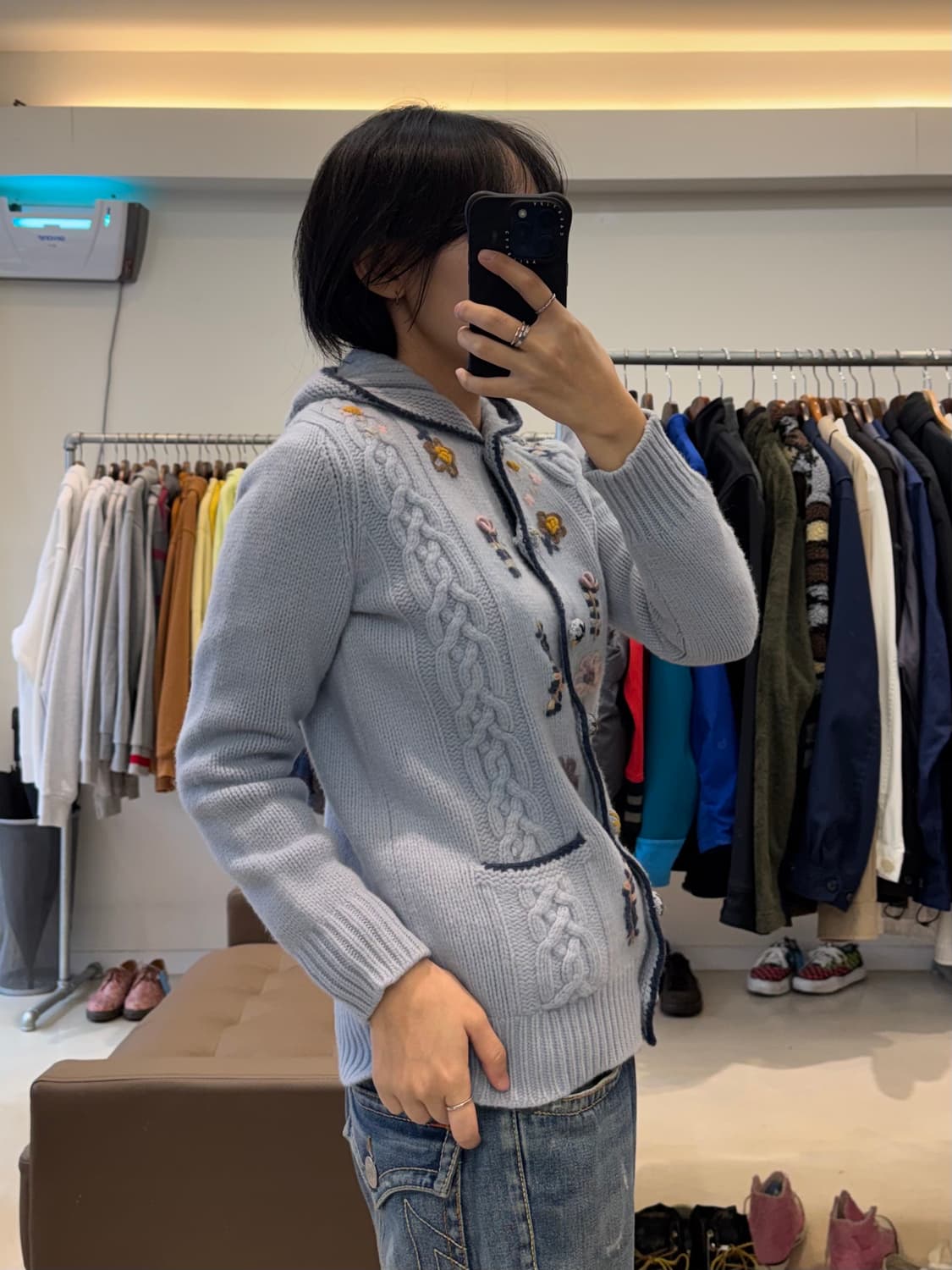 Bucolique 빈티지 플라워 후드 니트 상품이미지8