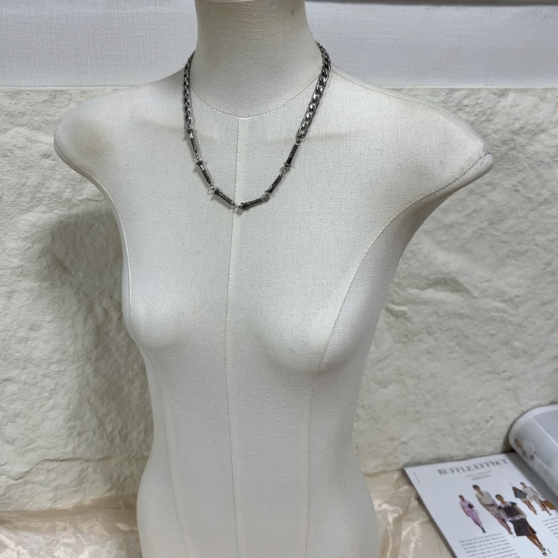 빈티지  나사못 쿠바체인  목걸이 상품이미지1