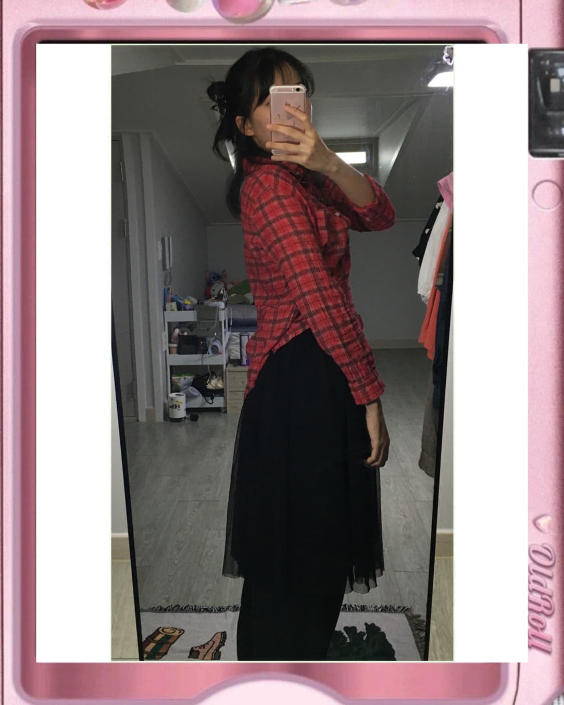 캐캐체 아무깔💢🖤 리치핑크 빈티지 셔츠 상품이미지3