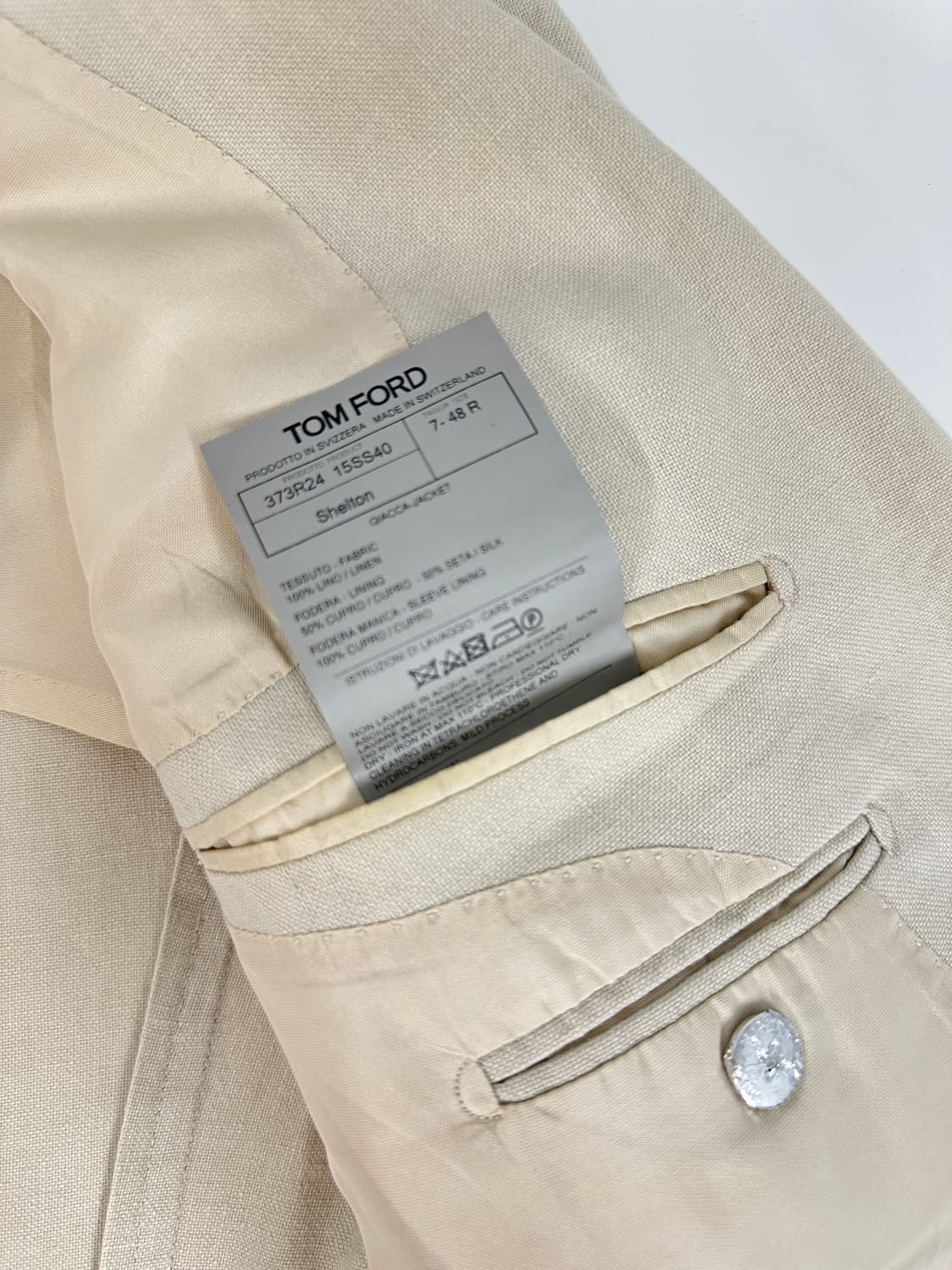 톰포드 tom ford 린넨 블레이저 자켓 48R  상품이미지5