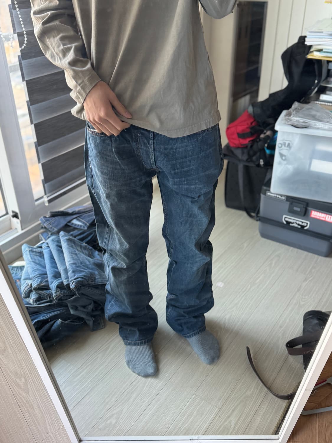 디젤 w32 L32 세미와이드 청팬츠 판매  상품이미지2