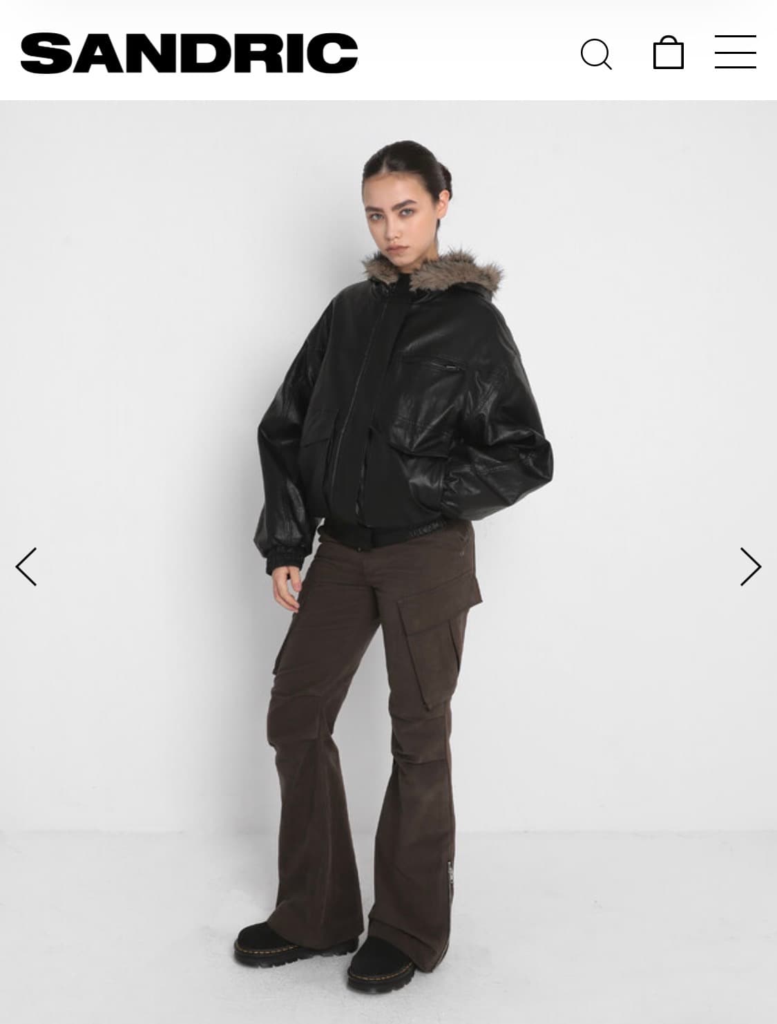 샌드릭 퍼자켓 블랙 상품이미지1