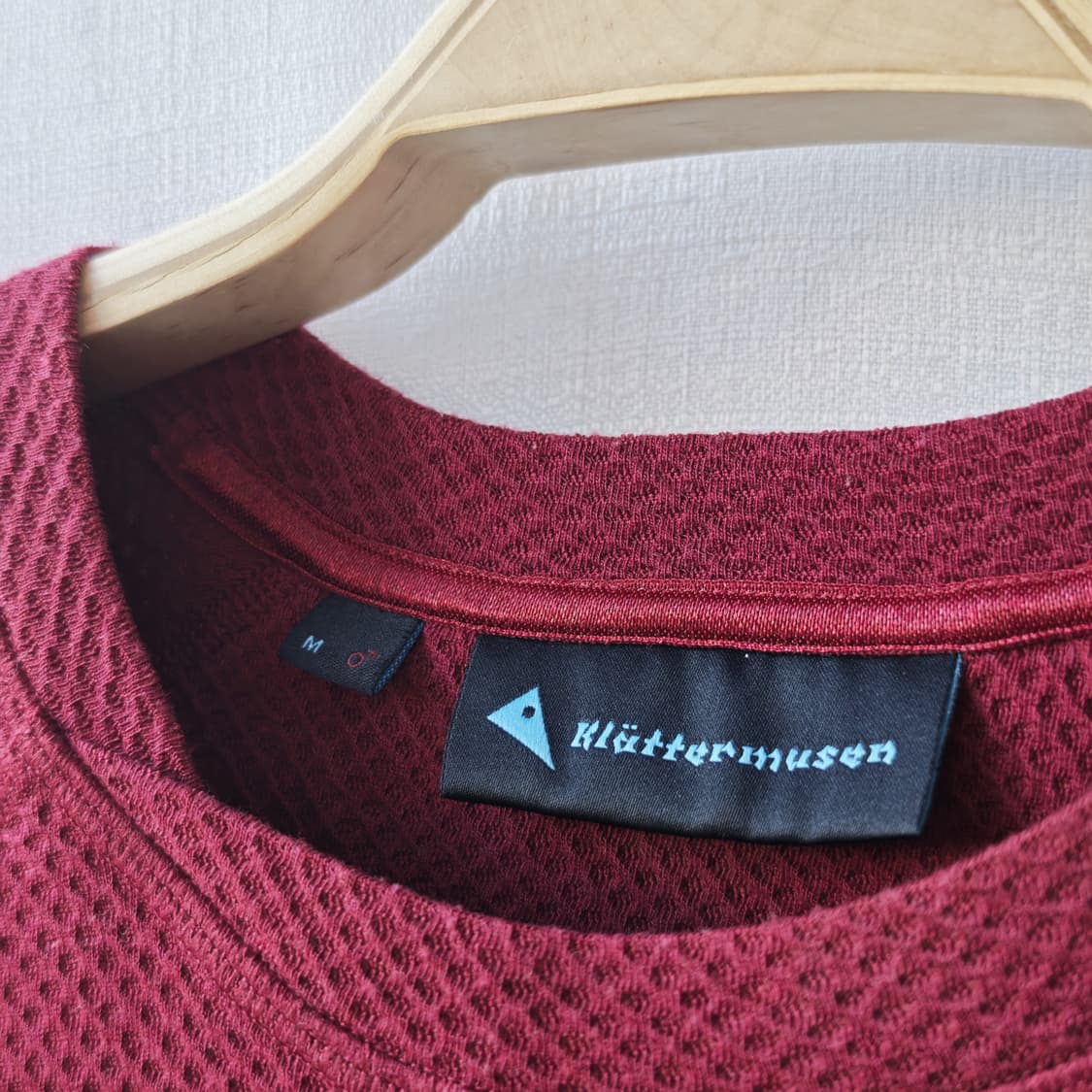 클라터뮤젠 Huge Crew 울혼방 긴팔 티셔츠 와인레드 M 상품이미지8