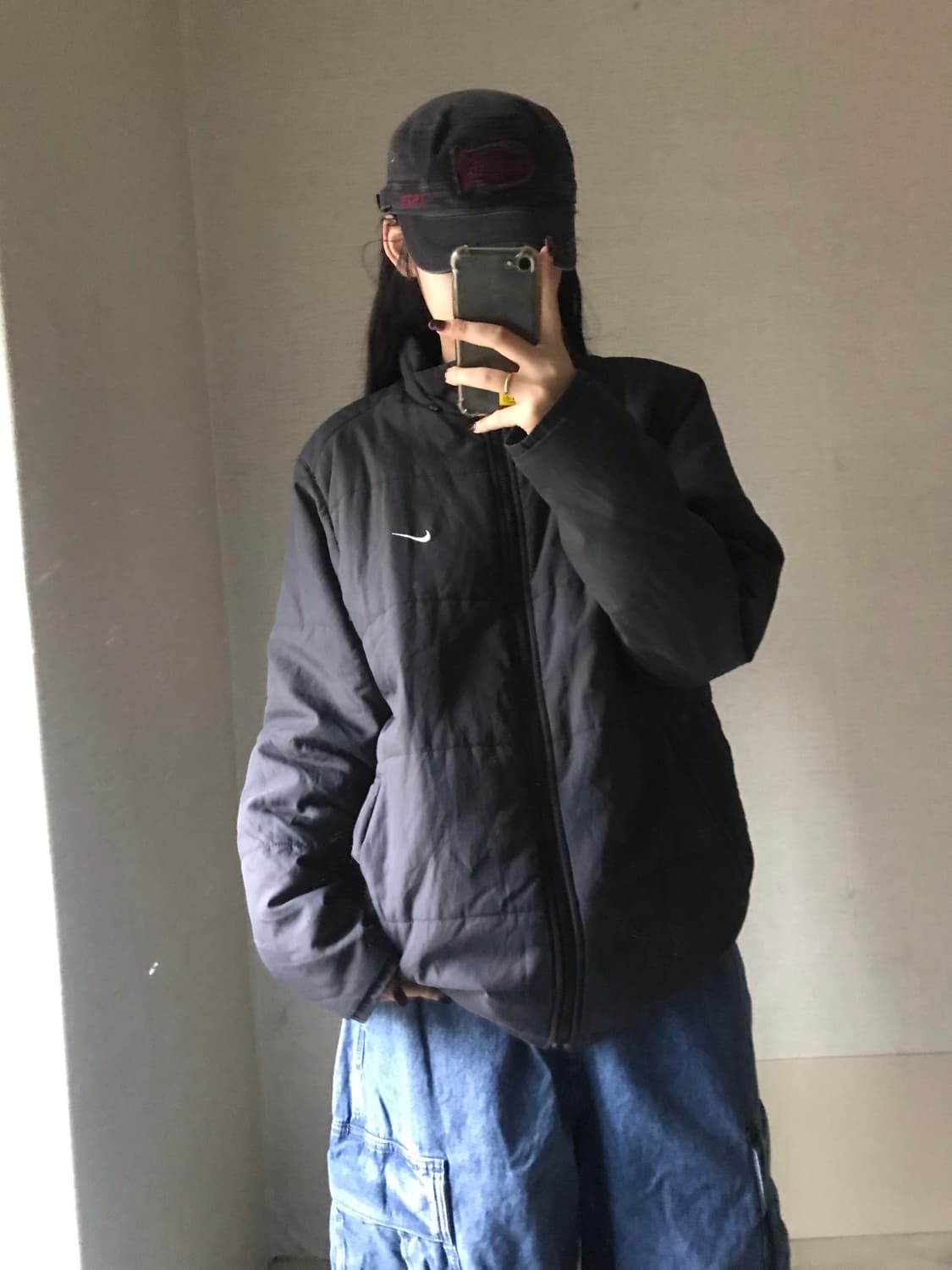 나이키 블랙 경량패딩 상품이미지3