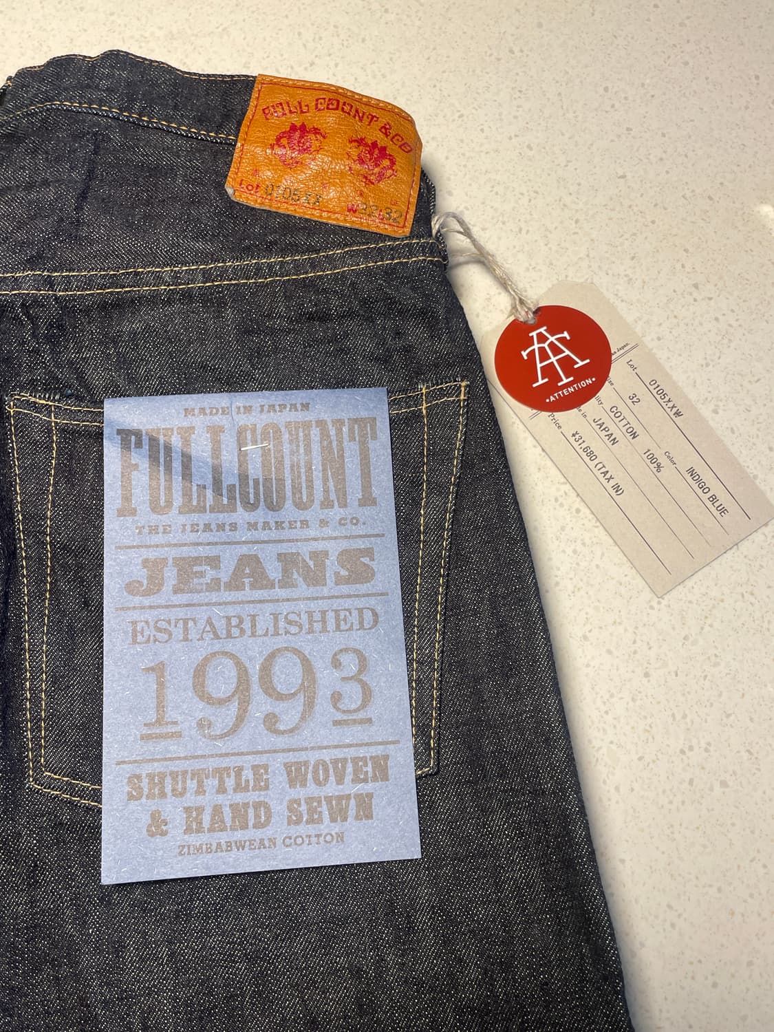 풀카운트 0105xxw 32size(새상품) 상품이미지1