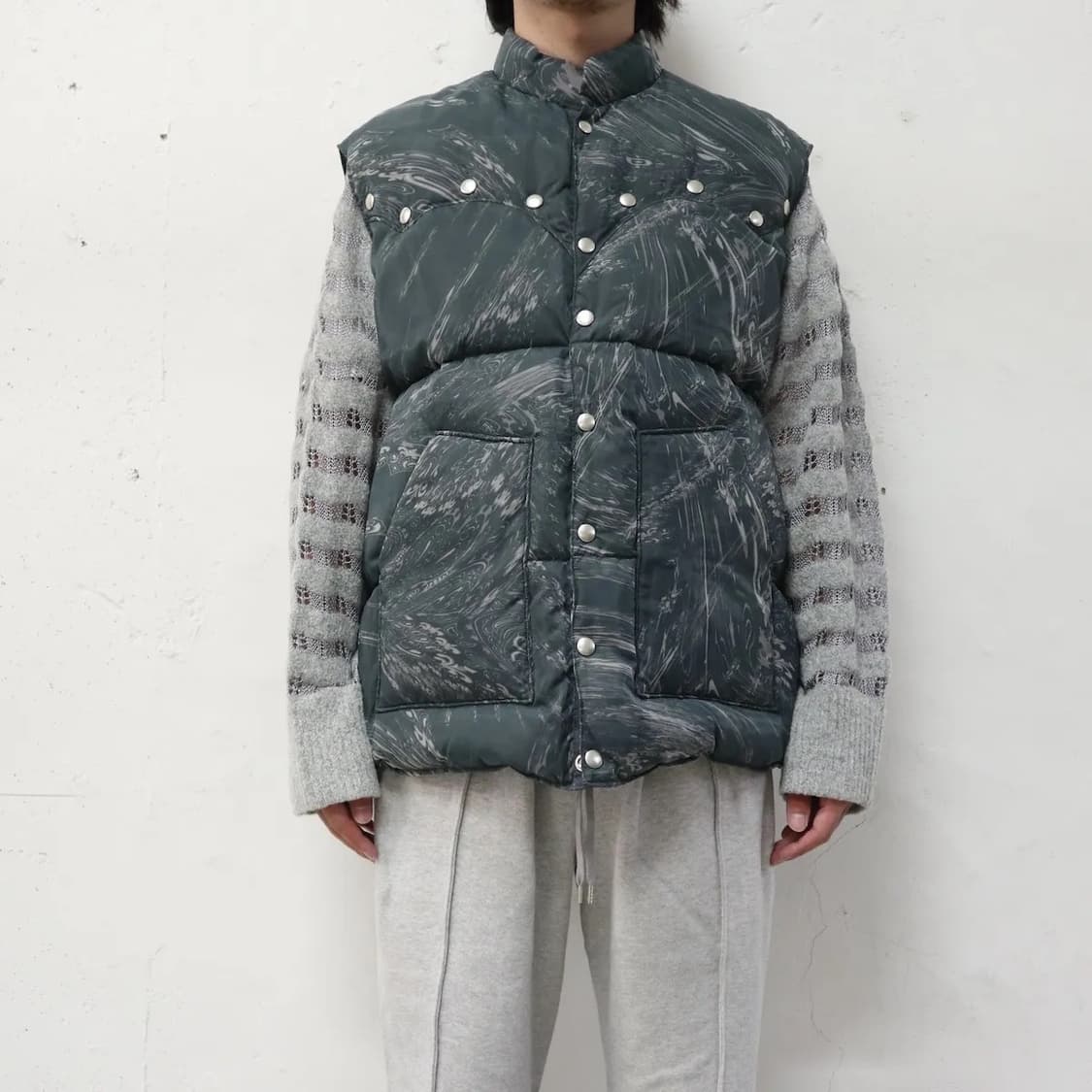 MASU Marble Bandana Puffer Vest 상품이미지2