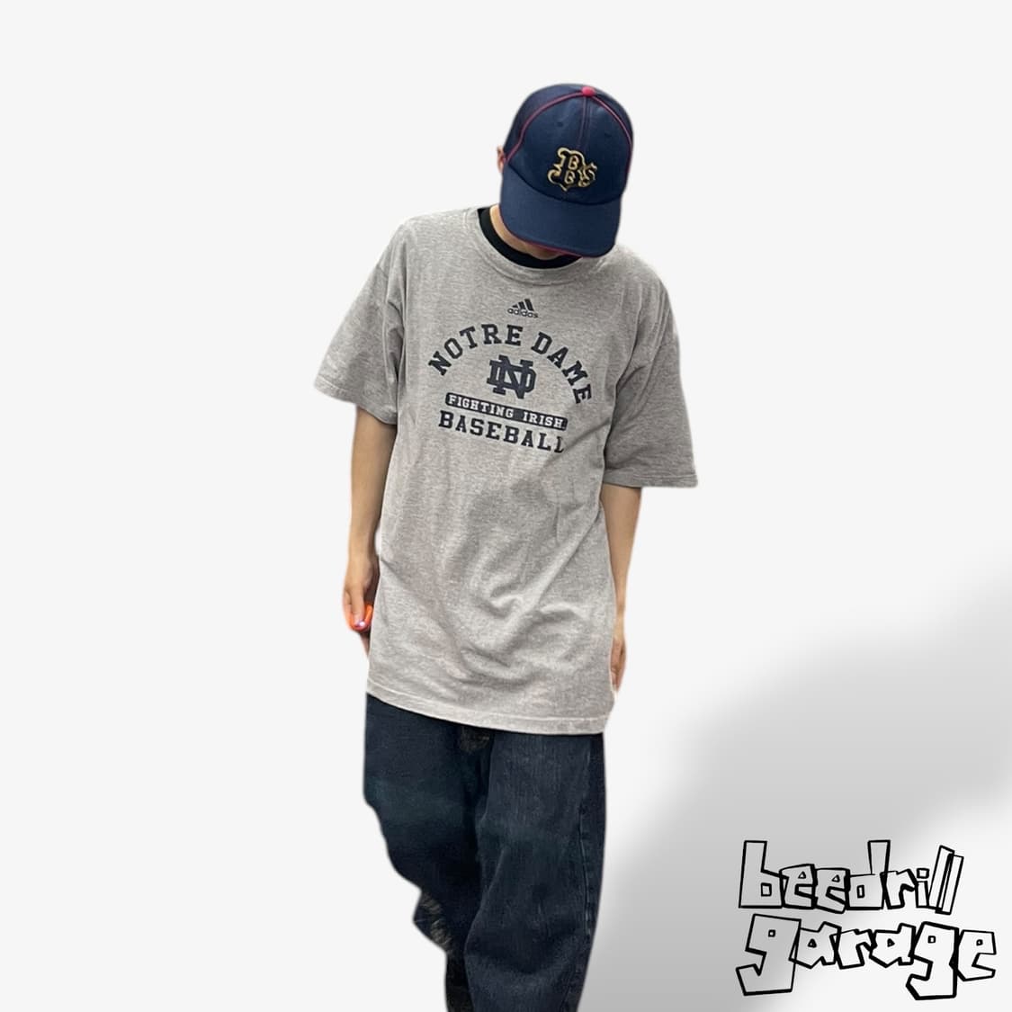 아디다스 빈티지 노터데임 대학교 티셔츠 상품이미지1