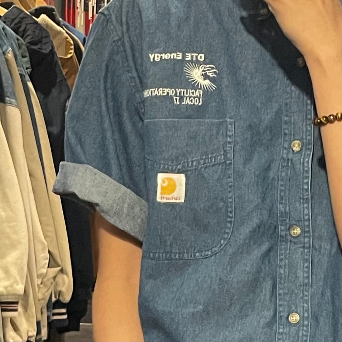 [IM] carhartt 칼하트 중청 데님 반팔셔츠 상품이미지6