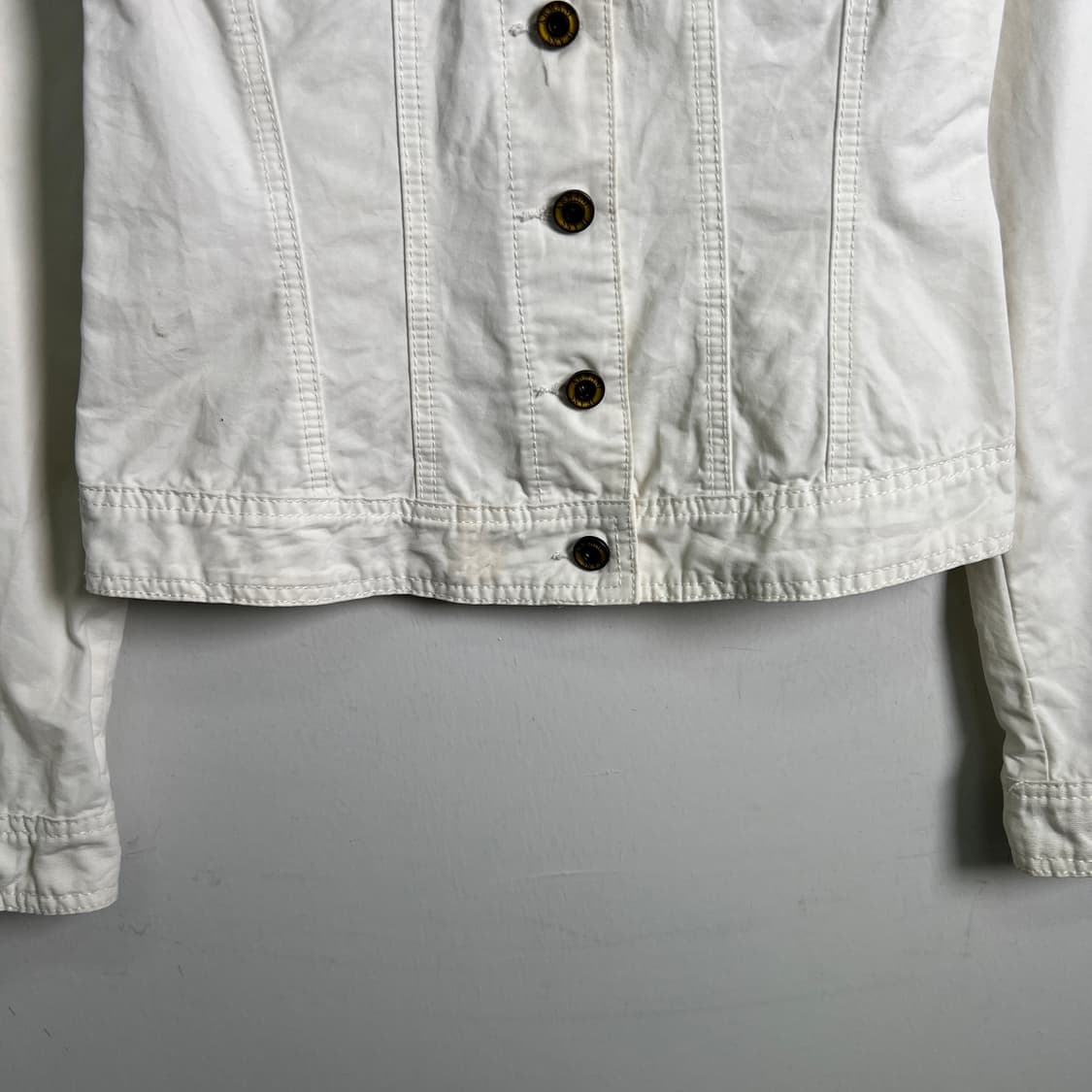아르마니 진스 화이트 데님 트러커 자켓 40 상품이미지5