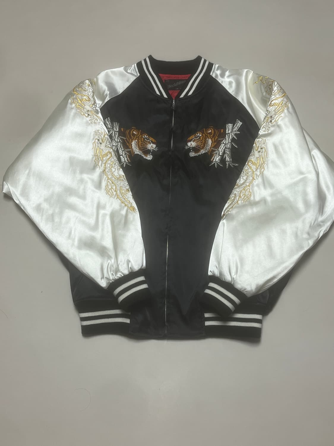 (5L)호시히메 호랑이 자수 스카쟌 블랙/화이트 상품이미지1