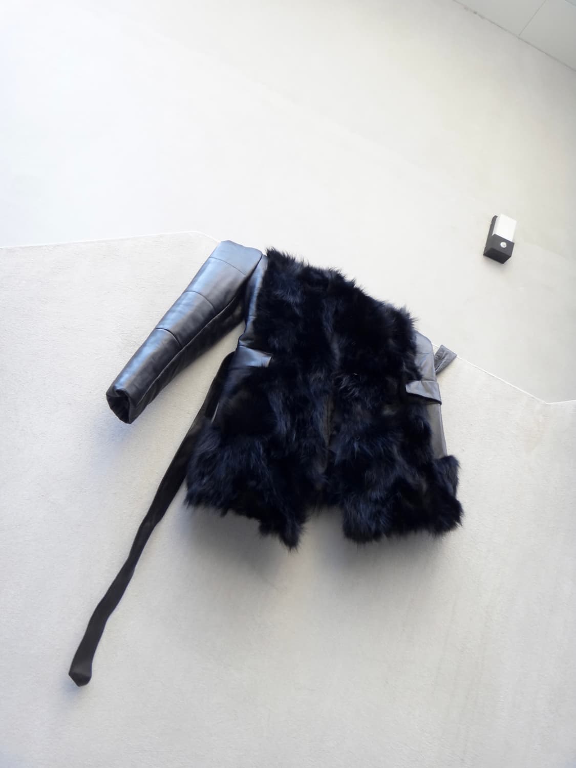 Fur lion leather jacket / black 상품이미지1