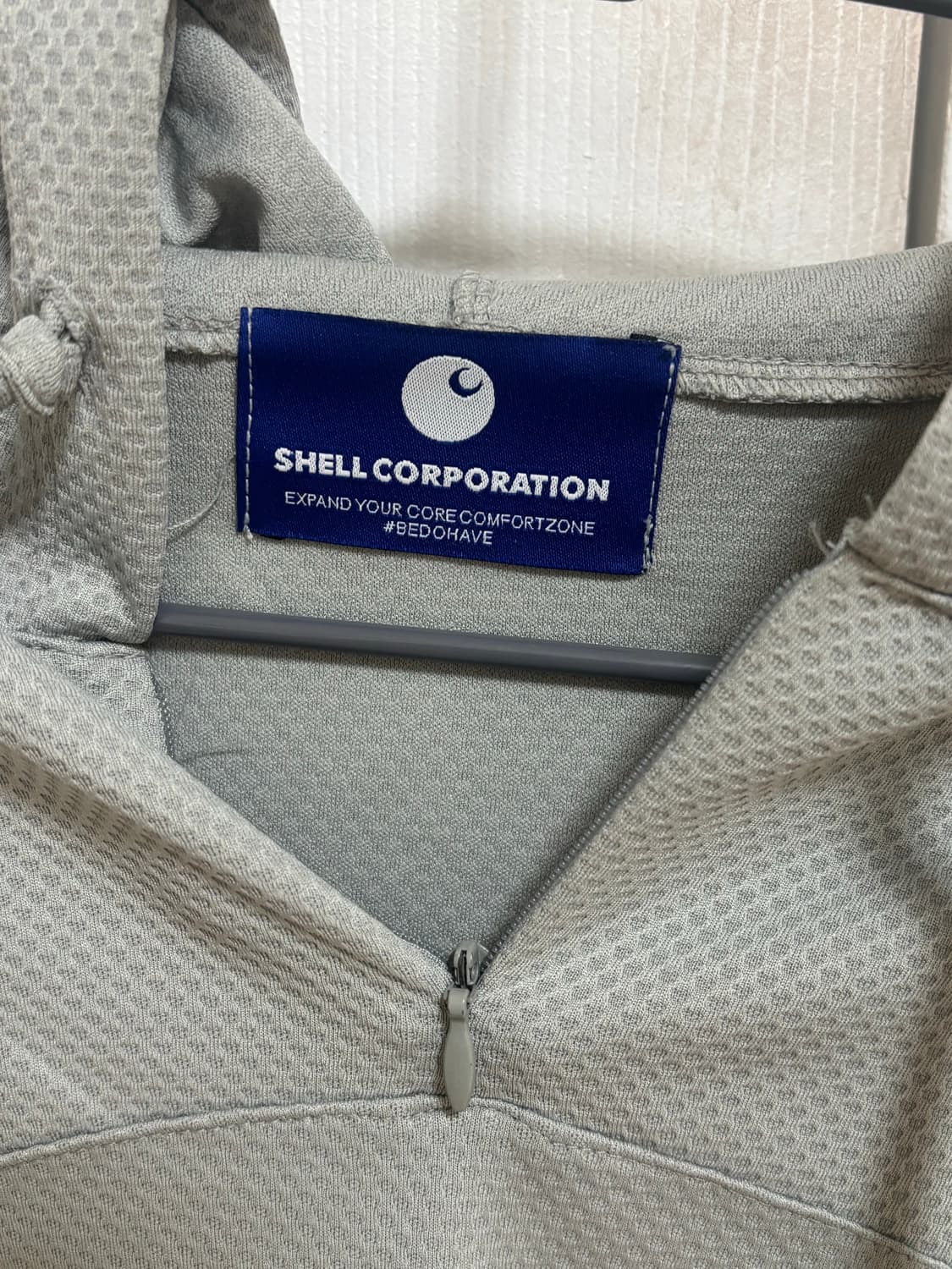 민트그레이 매쉬 후드 반팔티 상품이미지2