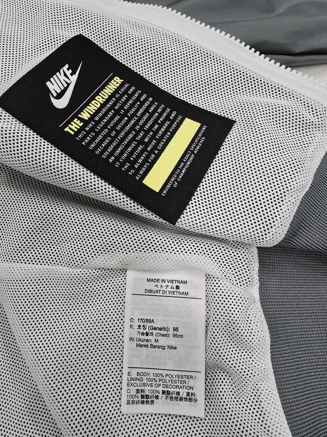 나이키 우븐 윈드러너 후디 바람막이 자켓 화이트/그레이 상품이미지8