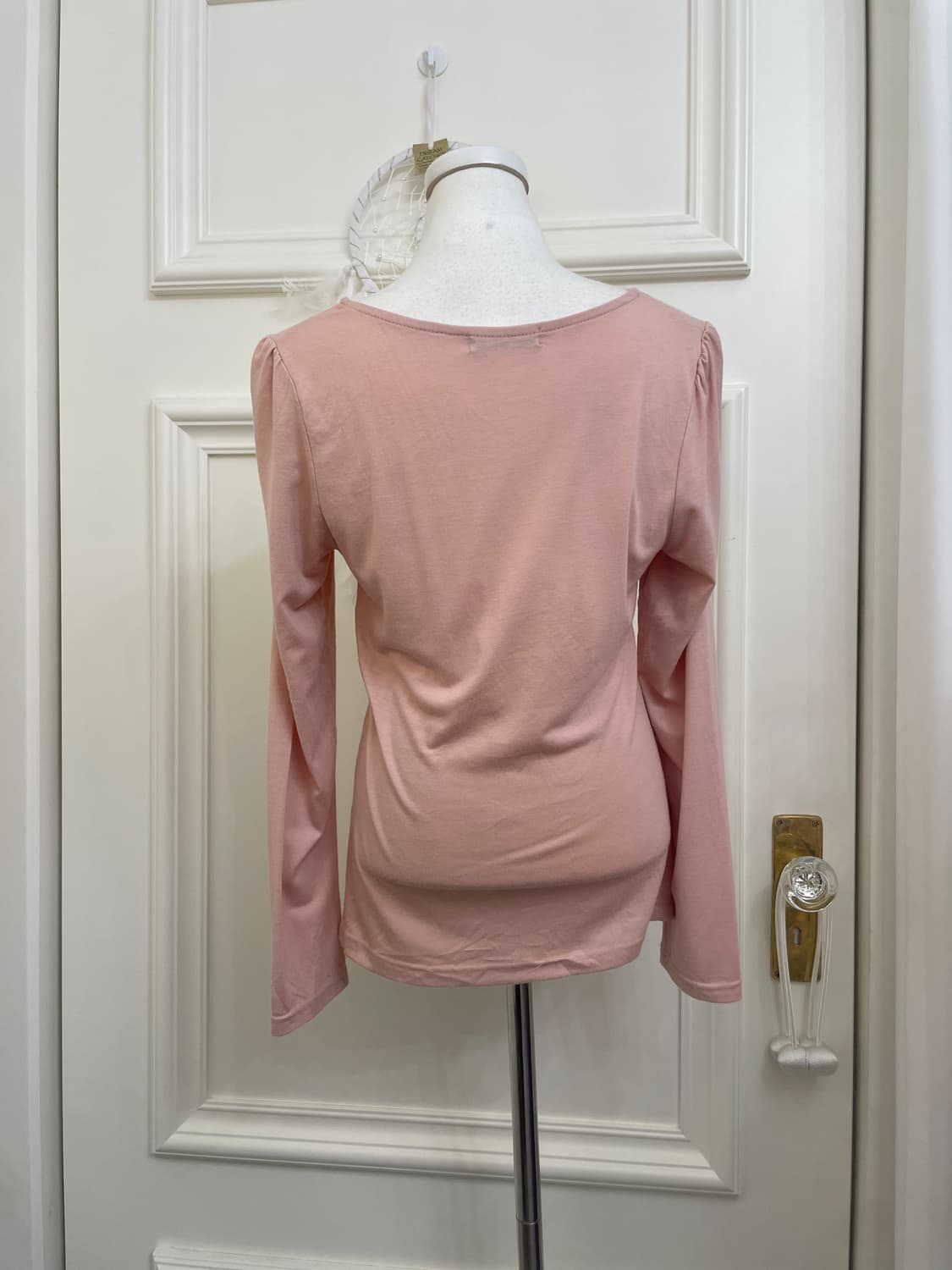 indi pink cubic bow shirring long sleeve 상품이미지3