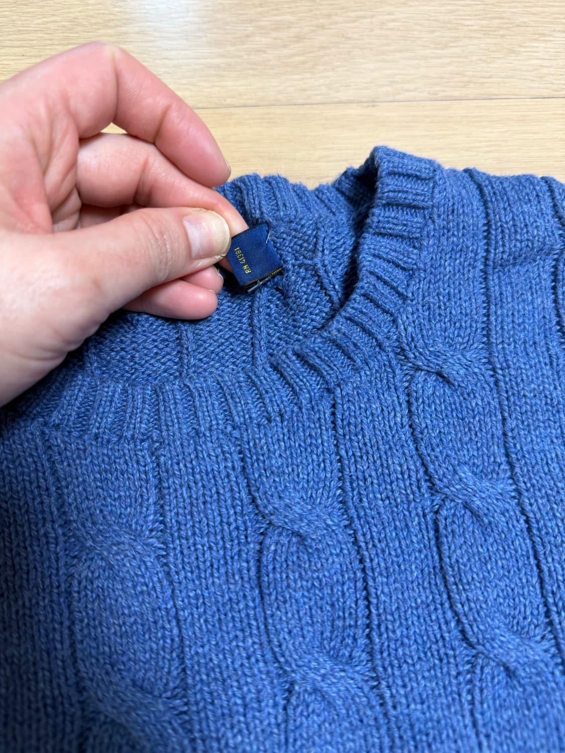 폴로 꽈배기 면 니트 상품이미지3