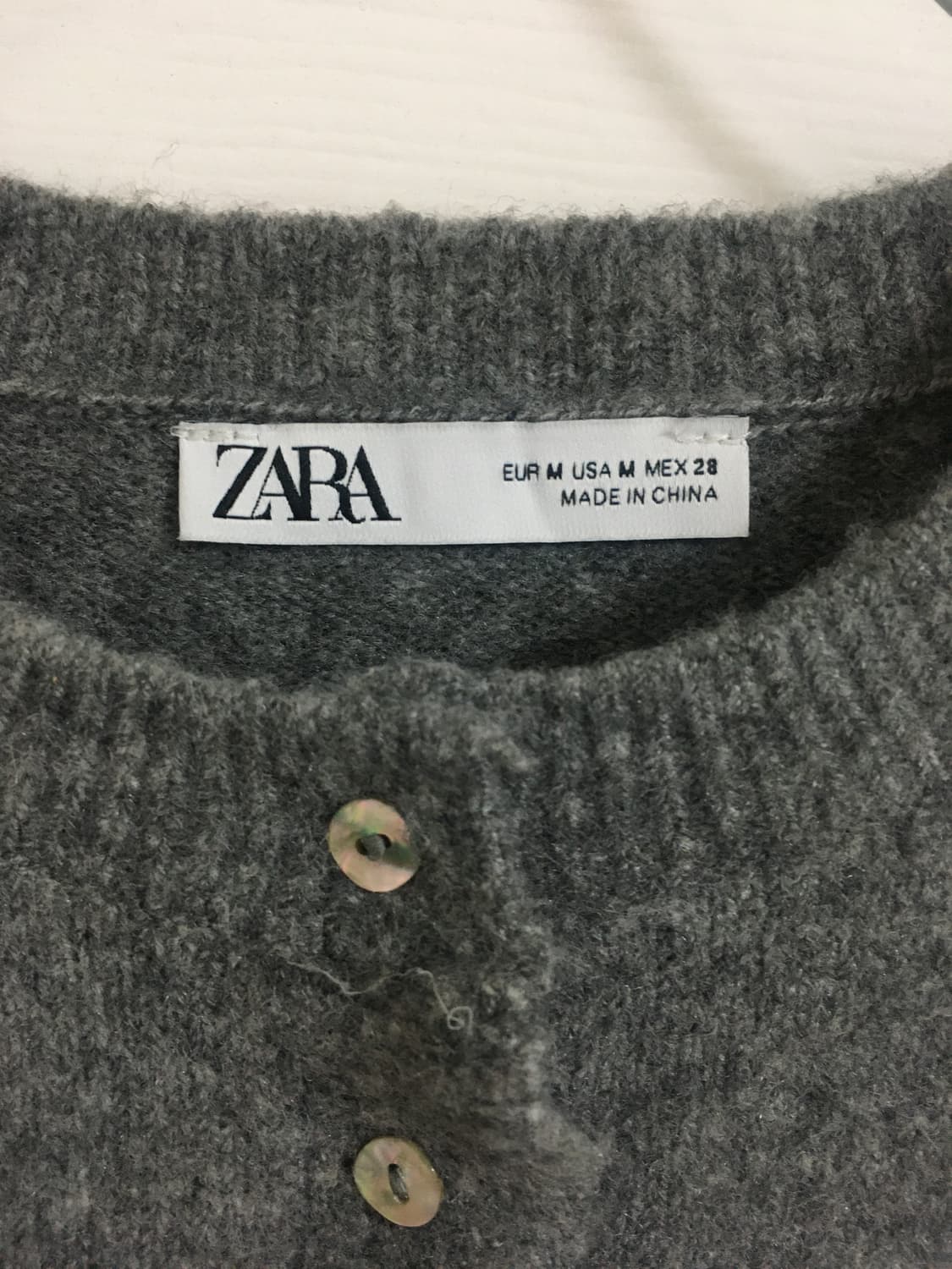 자라 회색 프릴 가디건 상품이미지4