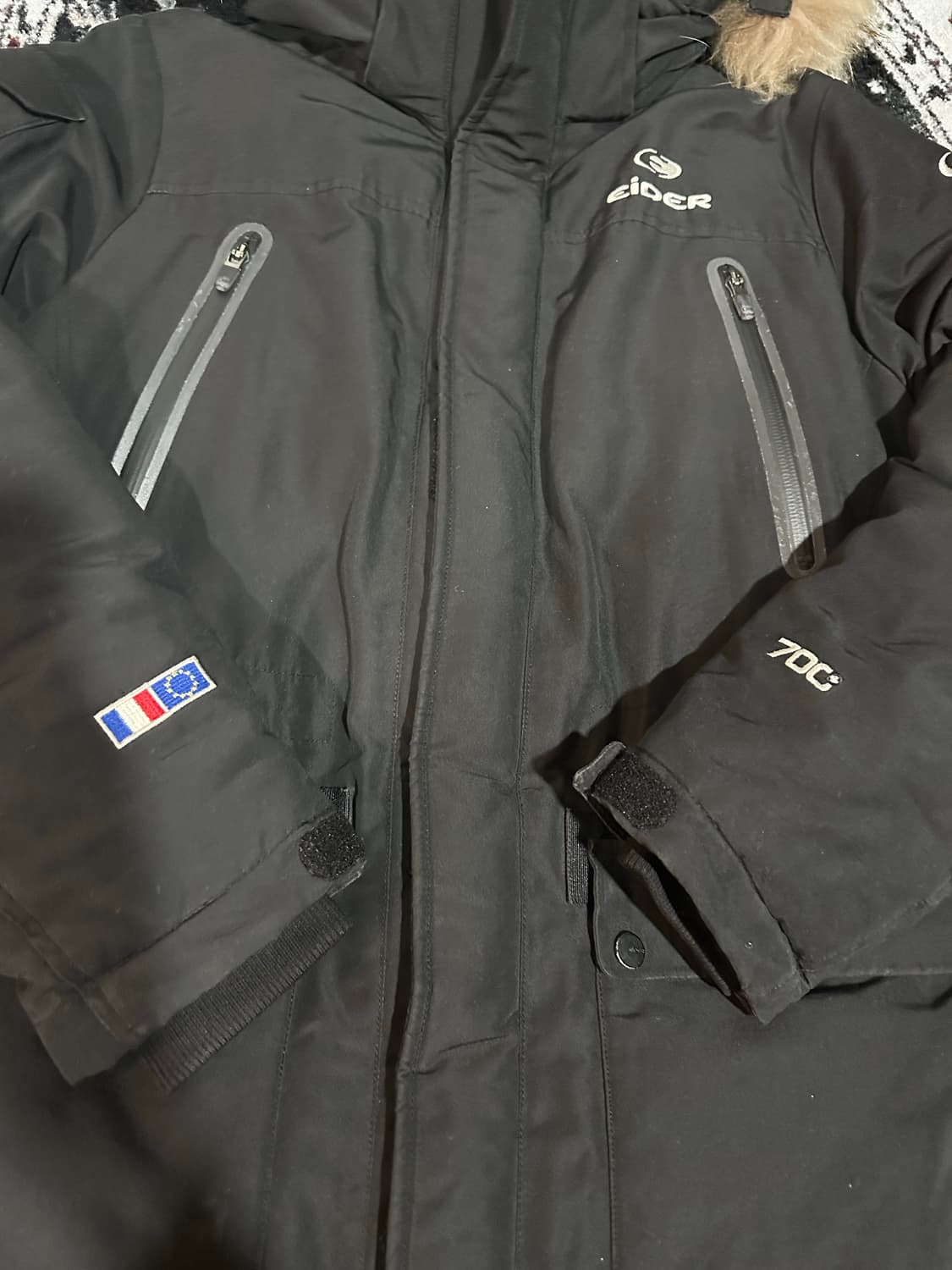 아이더 700필 구스다운 패딩 블랙 상품이미지2