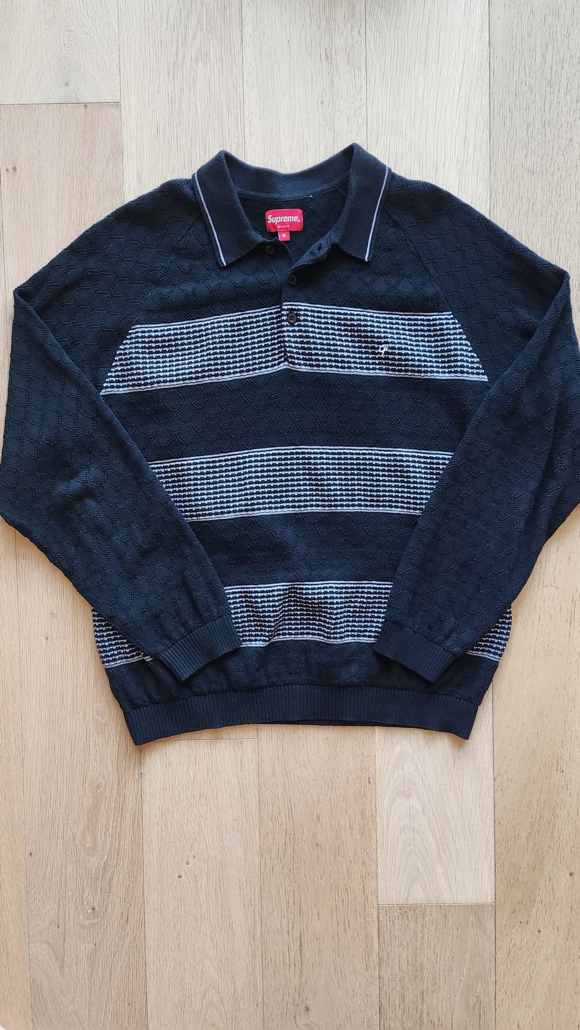 슈프림 21fw  니트 폴로 롱슬리브 m 상품이미지1