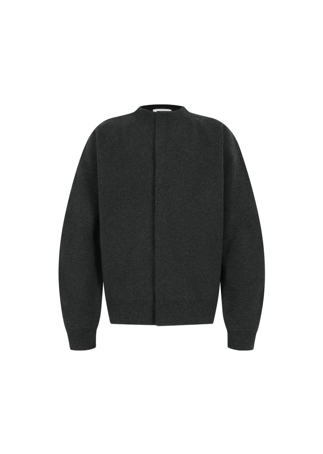 아모멘토 라운디드 슬리브가디건 차콜 M 상품이미지2