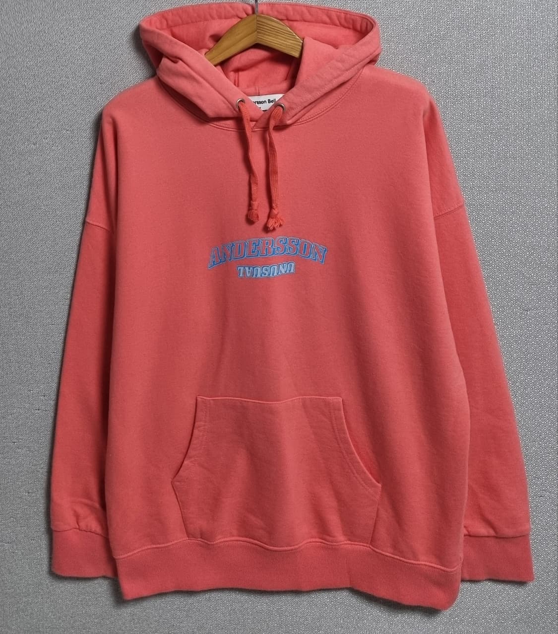 오버핏 M ) 앤더슨벨 핑크 후드티 상품이미지1