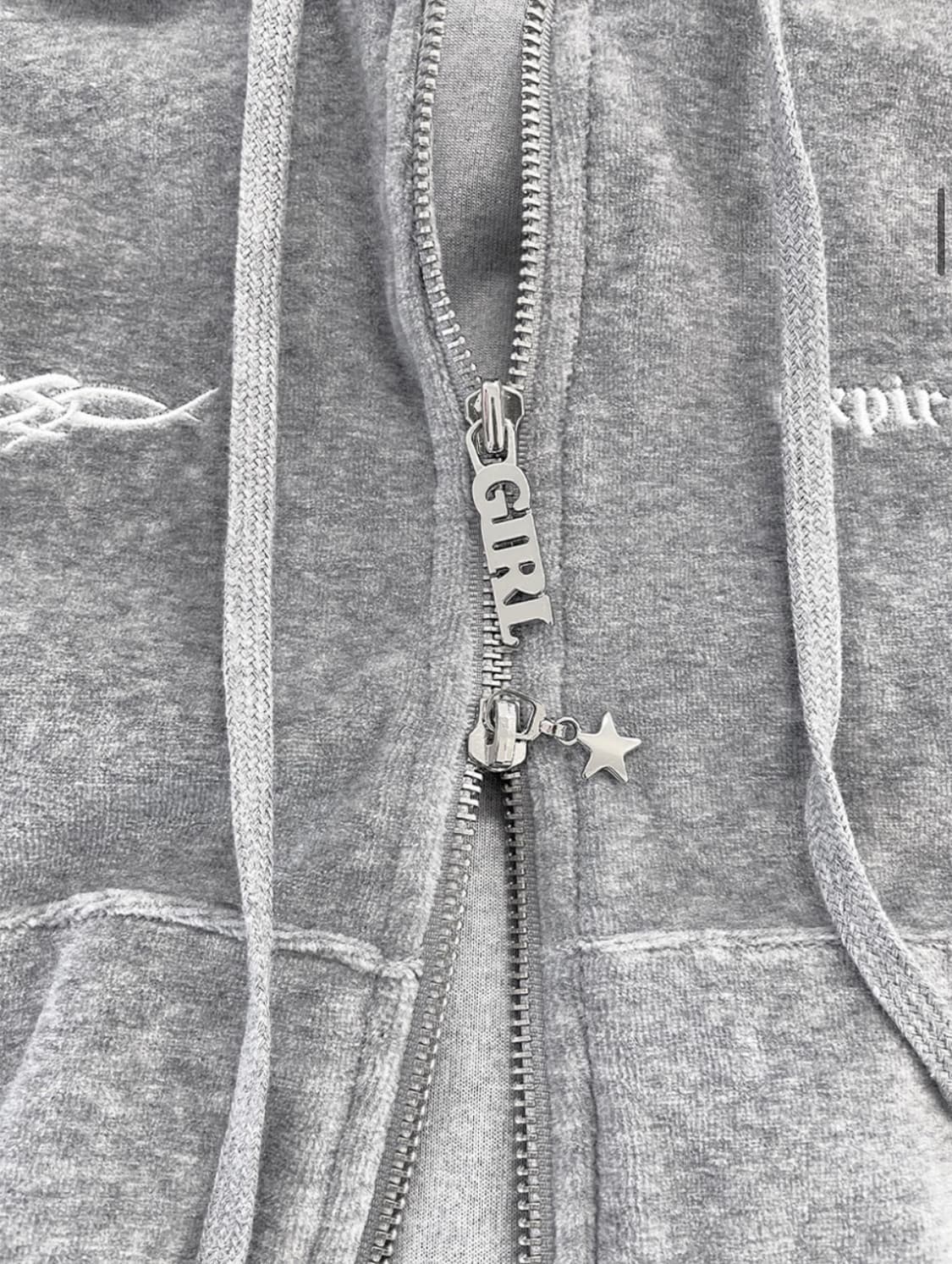 익스파이어드걸 벨루아 후드집업 그레이 상품이미지4