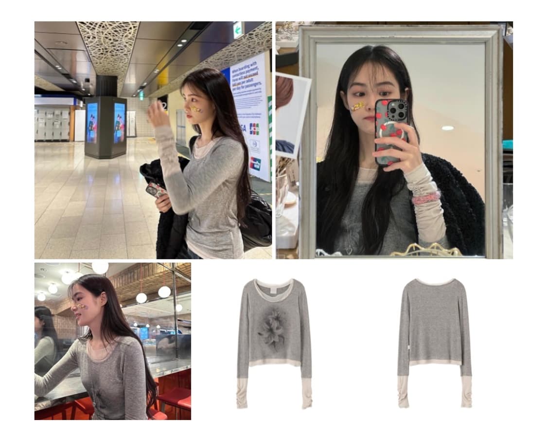 스컬프터 Triple Layered L/S Tee Melange Gray 상품이미지3