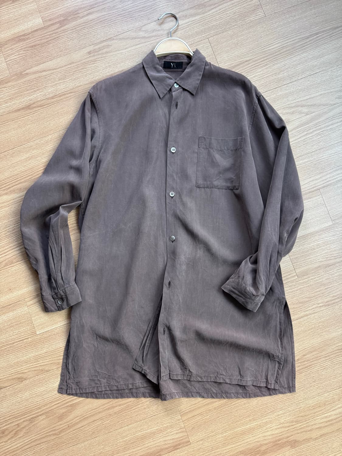 Y’s Yohji Yamamoto 퍼플브라운 롱 셔츠 상품이미지1