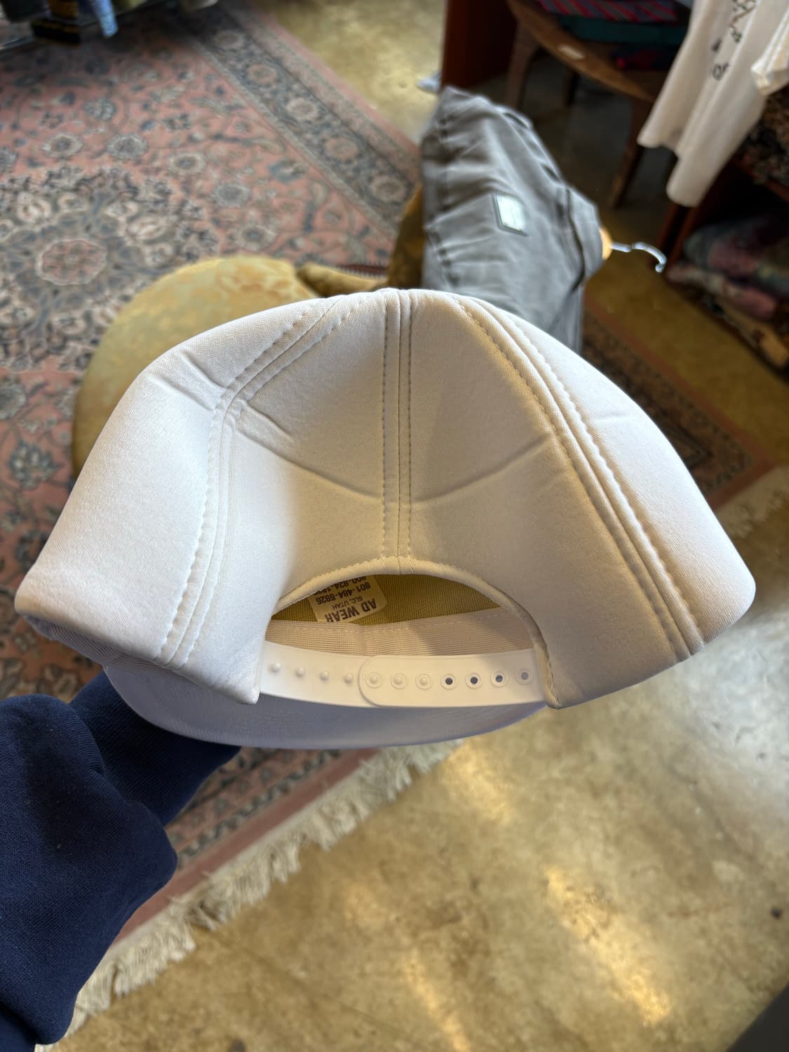 80s 미국 굴착 회사 풀 패브릭 트러커캡 데드스탁 상품이미지3