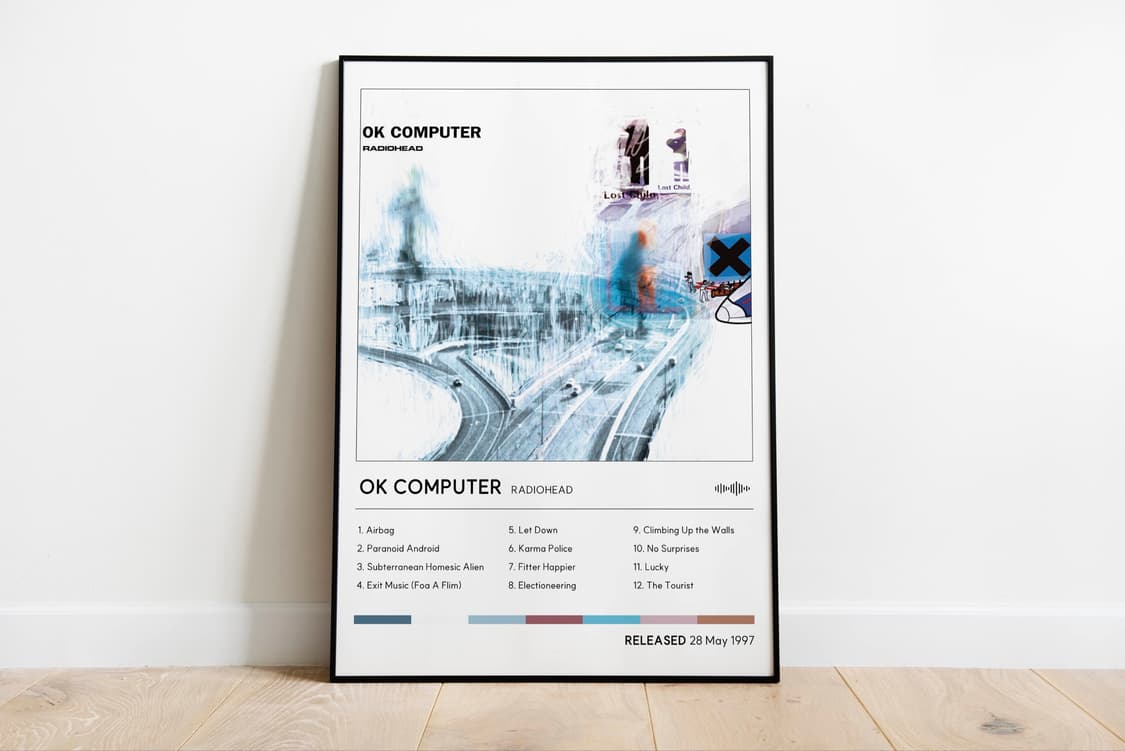 라디오헤드 OK 컴퓨터 앨범 아트워크 포스터 액자 50x70cm 상품이미지2