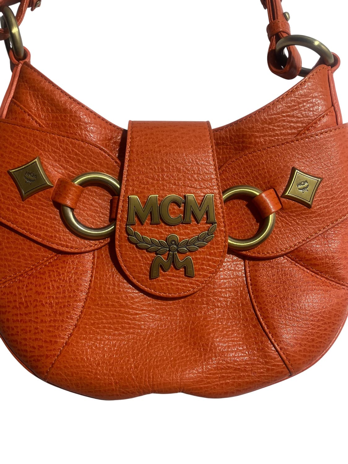 MCM 오렌지 빈티지 클래식 링 새들백 상품이미지4