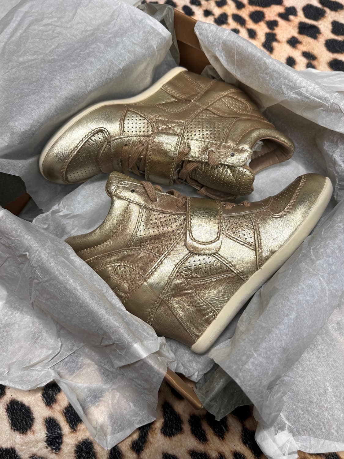 ASH 보위 웨지힐 하이탑스니커즈 메탈릭골드 상품이미지4