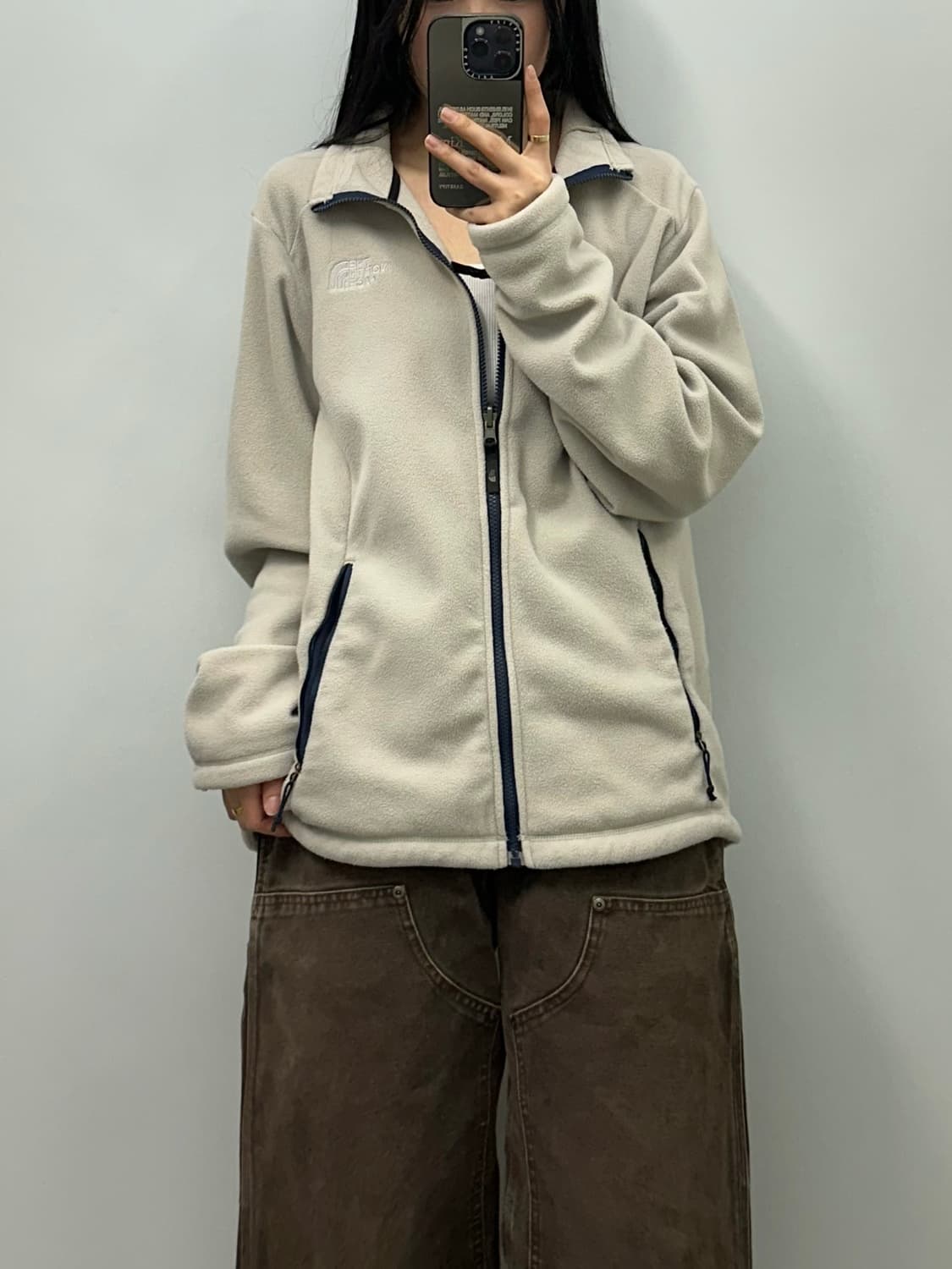 노스페이스 베이지 플리스 후리스 자켓 상품이미지1