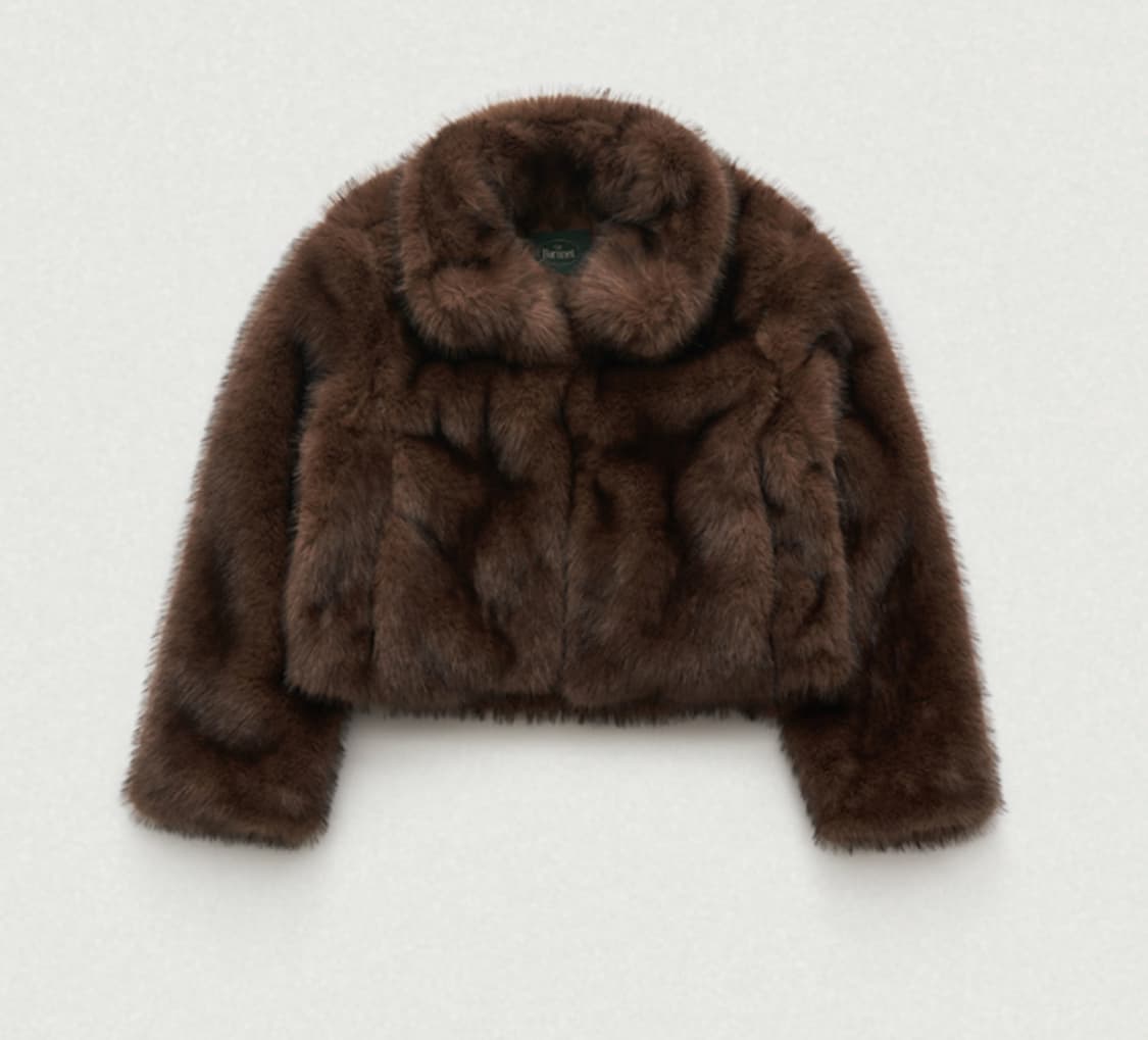 (새상품) 더바넷 퍼자켓 브라운 상품이미지2