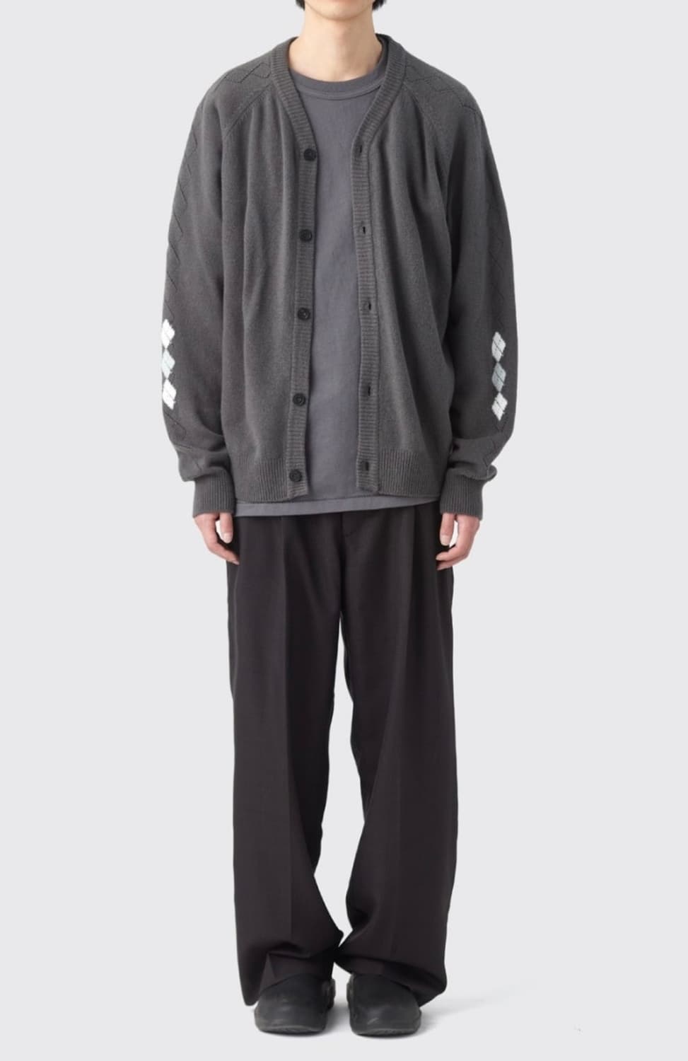 해칭룸 아가일 가디건 차콜 3사이즈 상품이미지3