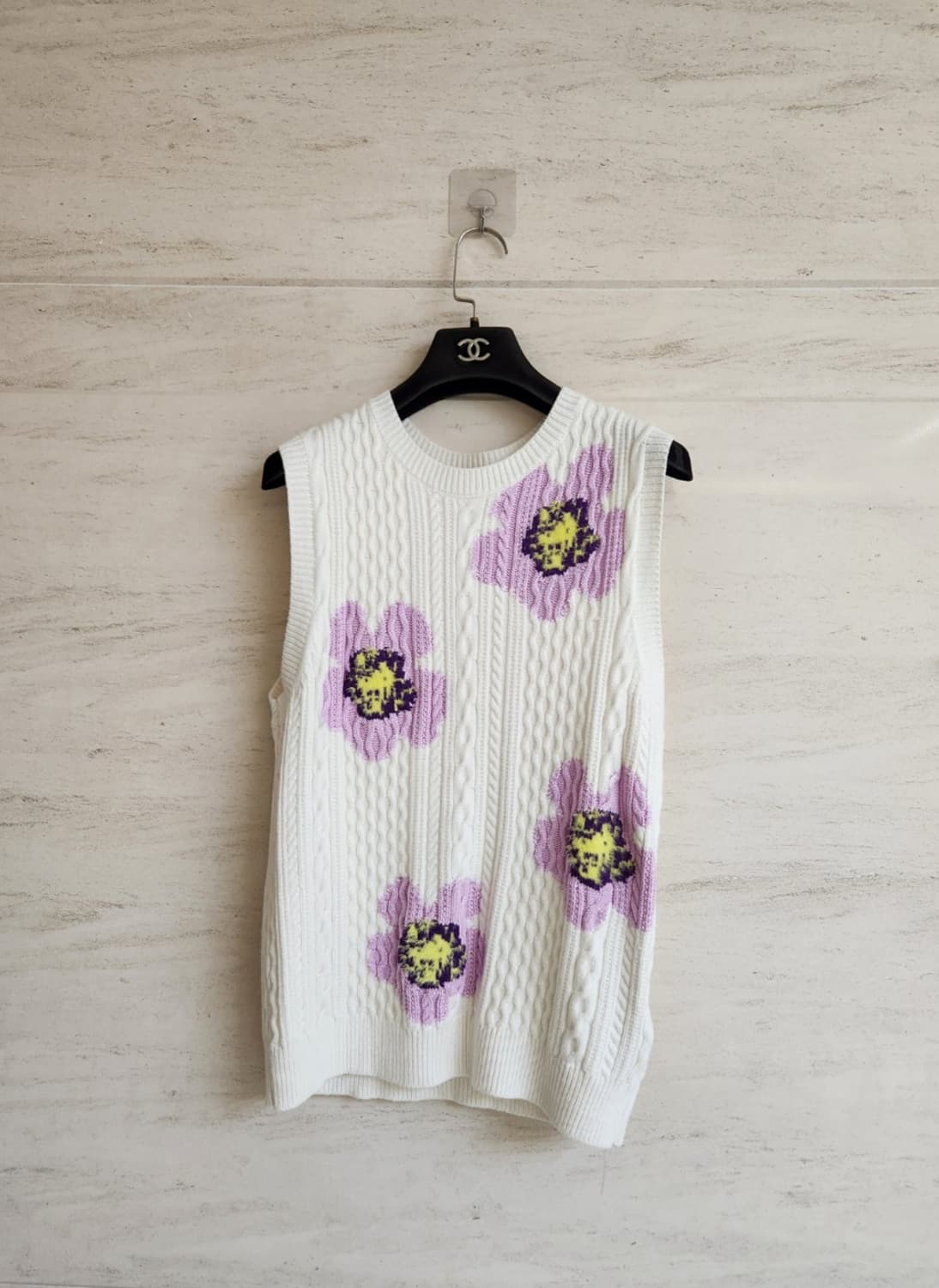마쥬 플로럴 케이블 니트 베스트 1사이즈 상품이미지7