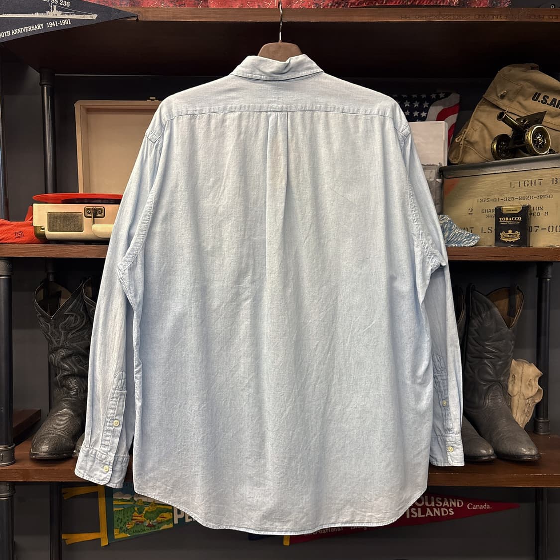 90s 폴로 랄프로렌 골프클럽 엠브로이드 풀오버 샴브레이셔츠 N1010 상품이미지2