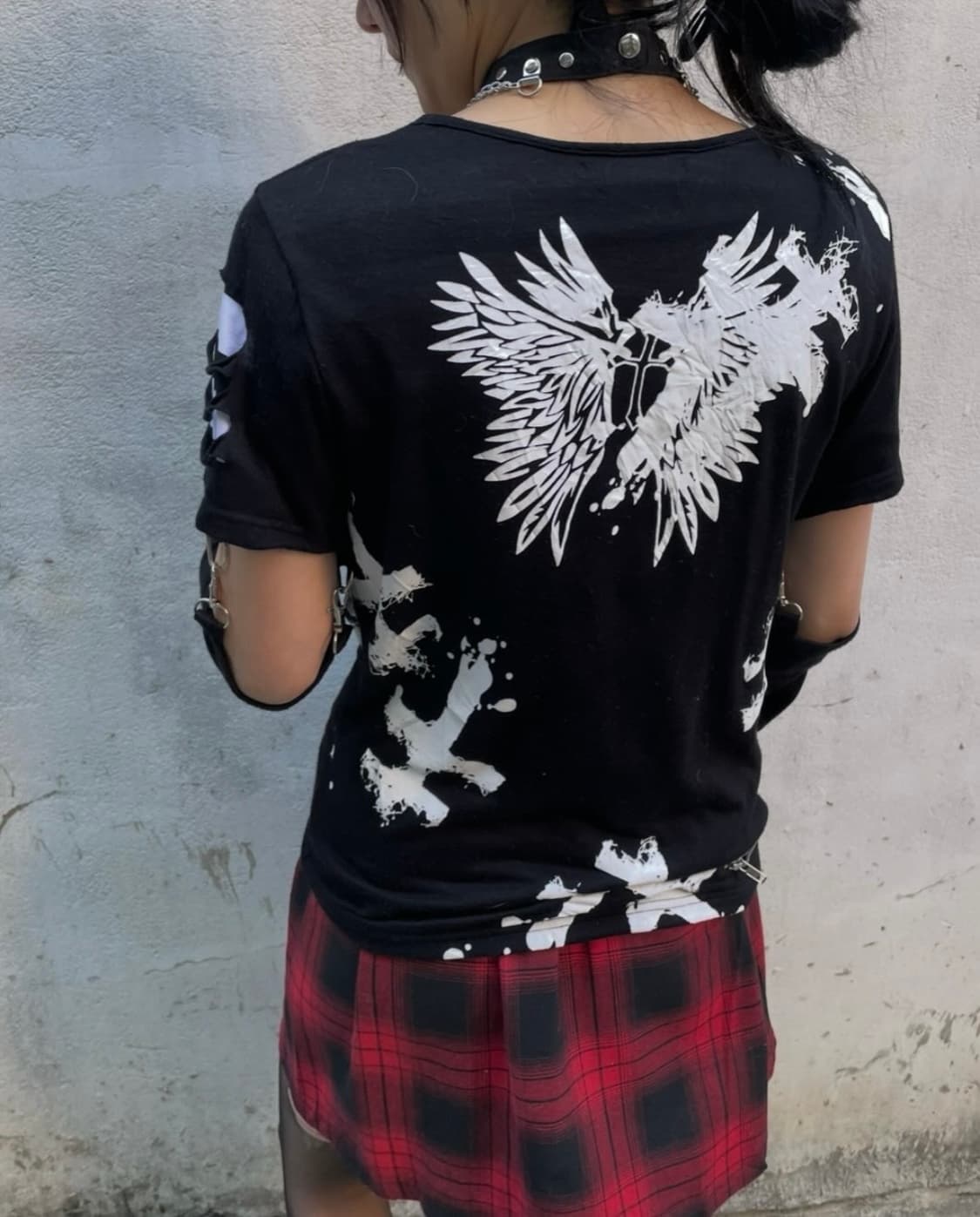 [Ketohouse] acdcrag choker punk top 상품이미지3